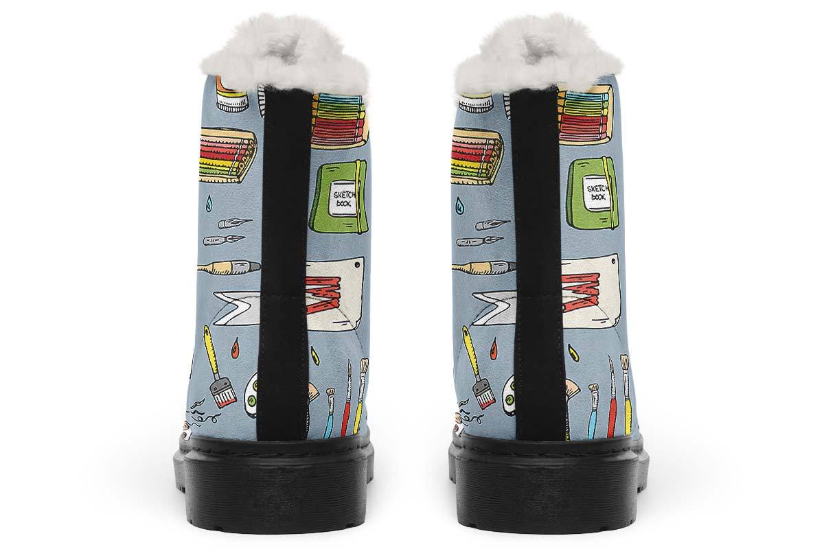 Painter Doodles Winter Boots