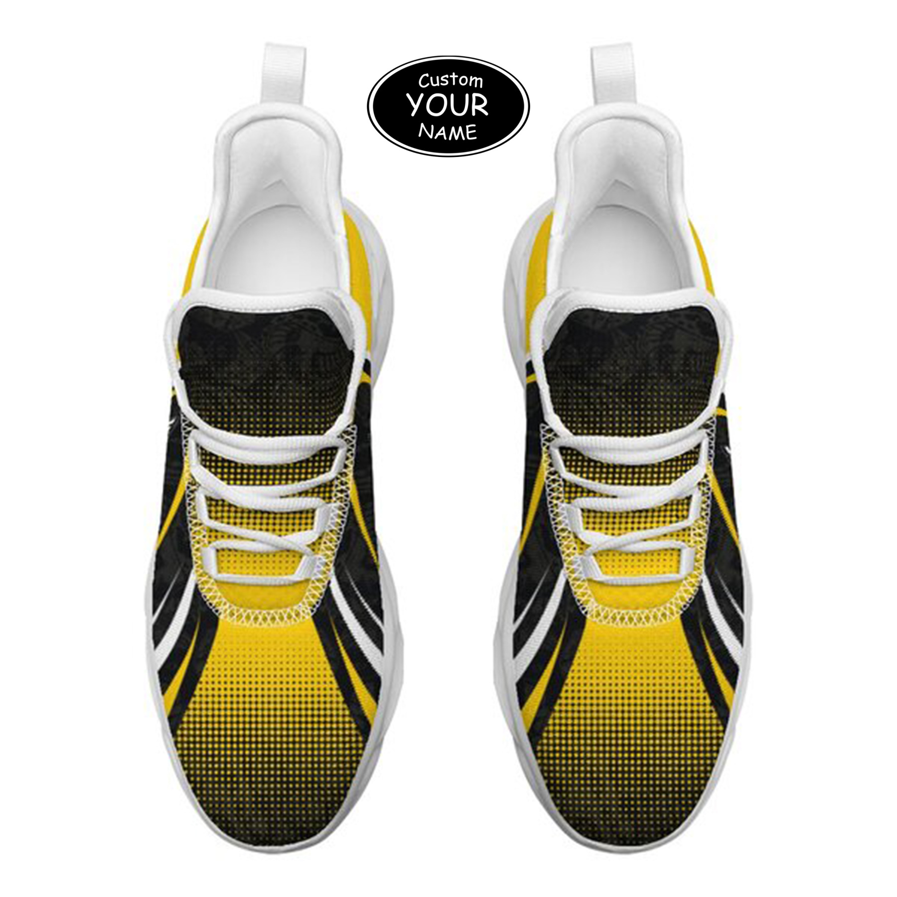 Max Sowl-25-yy-Iowa City-25-6, Personalized Iowa Hawkeyes Custom Max Sowl Shoes, Personalized Skull Sport Footwear, Custom Color-Blocked Running Shoes