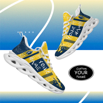 Personalized Michigan Wolverines Custom Max Sowl Shoes, Patriotic Running Sneakers, Custom Comfortable Walking Shoes
