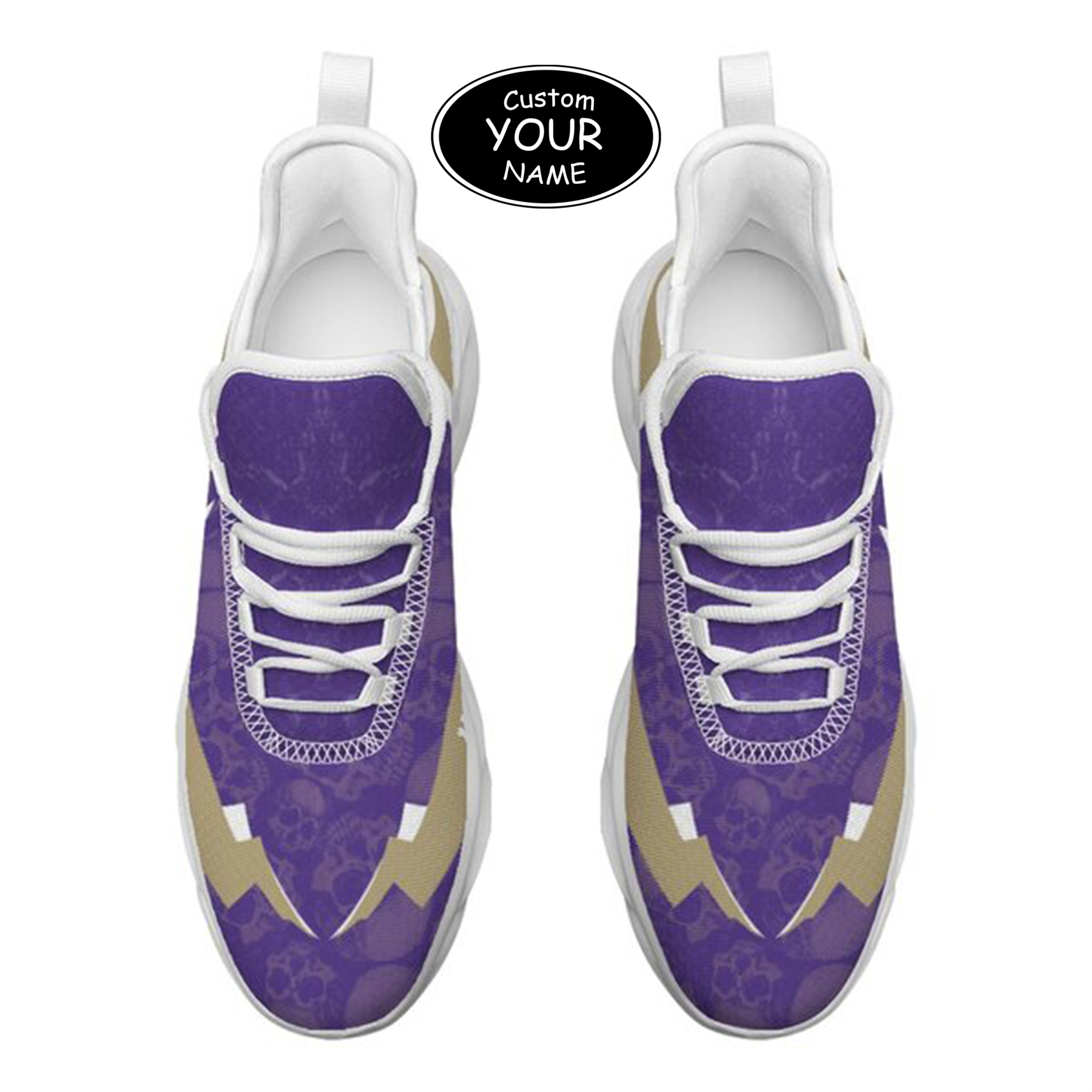 Max Sowl-25-cy-Seattle-13-6, Personalized Washington Huskies Custom Max Sowl Shoes, Personalized Skull Sport Footwear, Custom Color-Blocked Running Shoes