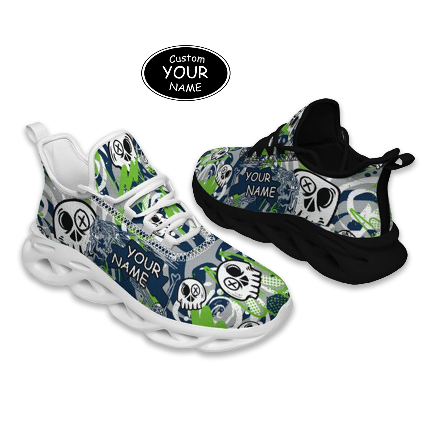 Max Sowl-25-cy-Seattle-27-7, Personalized Seattle Sneakers, Custom Breathable Walking Shoes, Patriotic Running Shoes