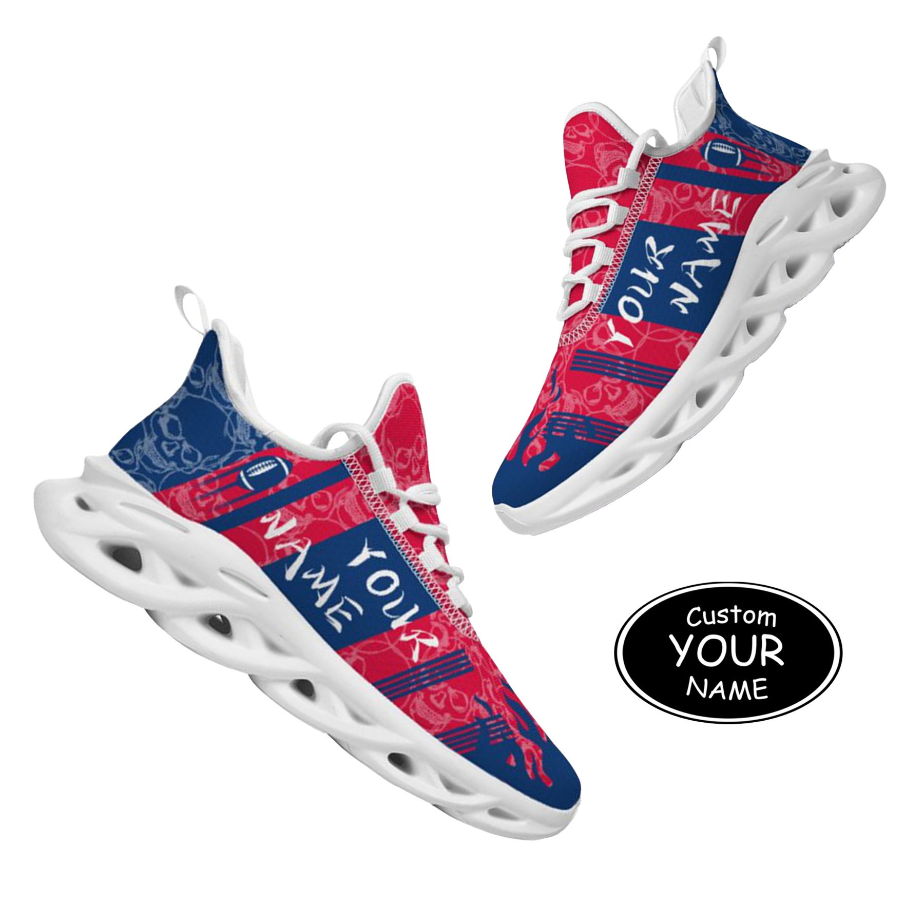 Max Sowl-25-yy-Fresno-18-3, Personalized Fresno State Bulldogs Custom Max Sowl Shoes, Patriotic Running Sneakers, Custom Comfortable Walking Shoes