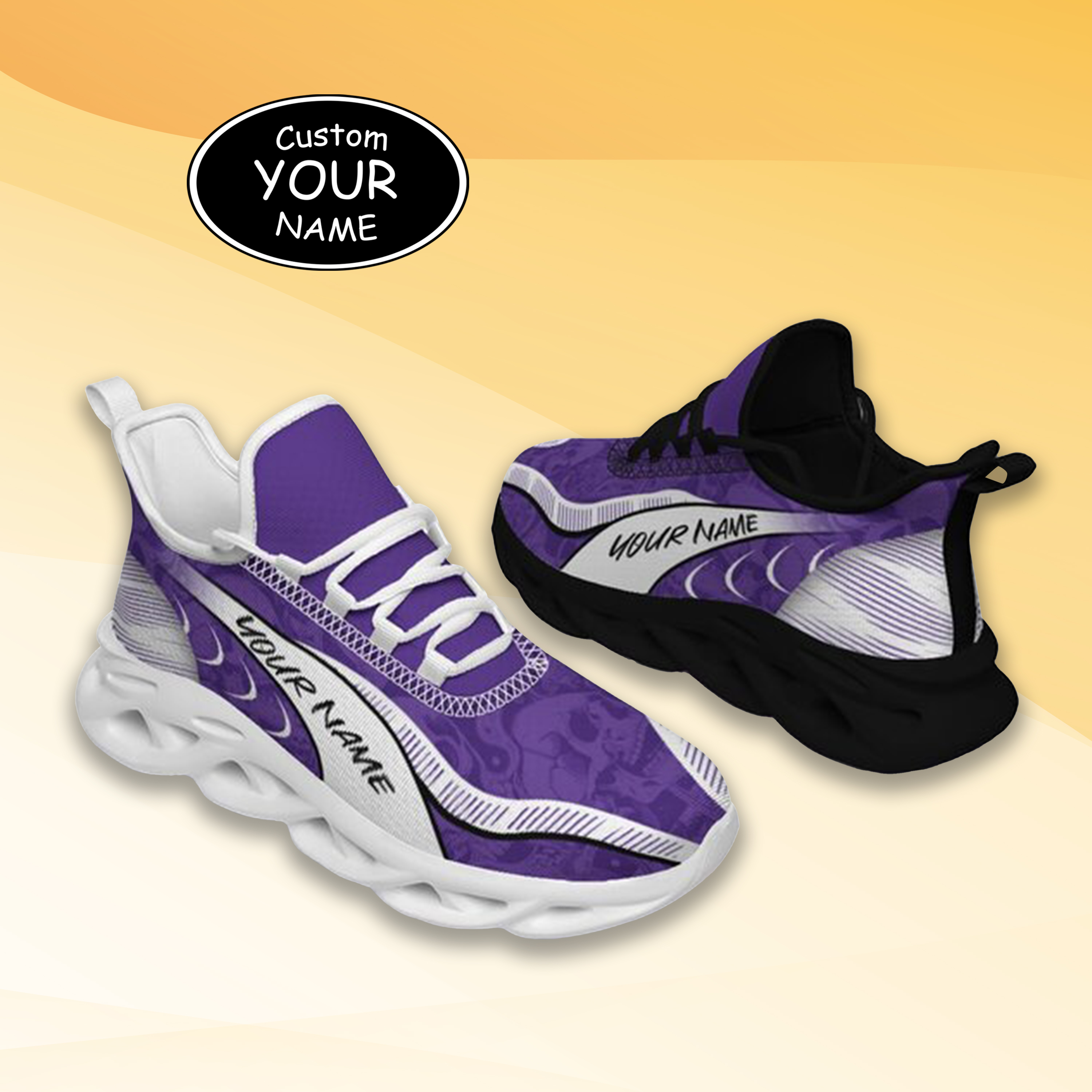 Personalized Northwestern Wildcats Custom Max Sowl Shoes, Patriotic Running Sneakers, Custom Comfortable Walking Shoes