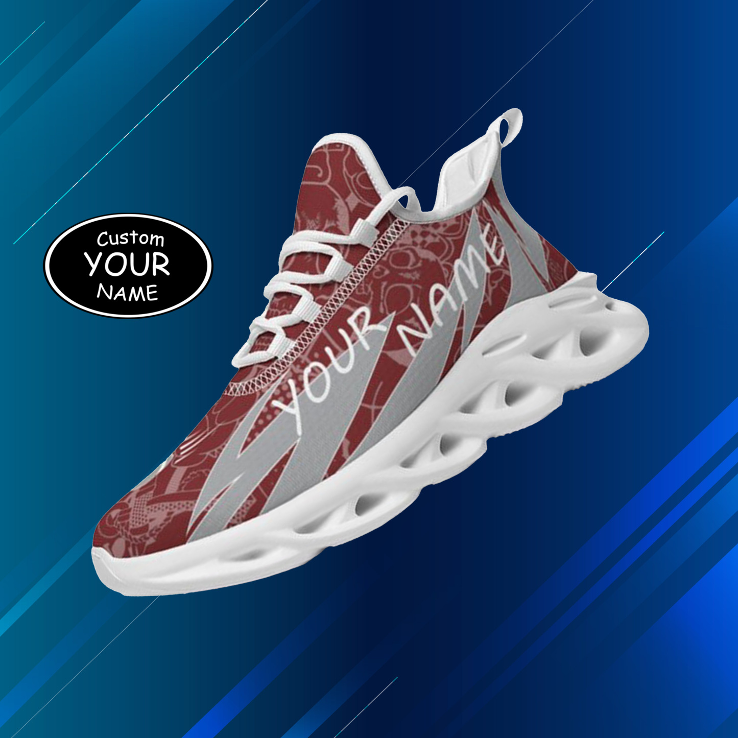 Personalized Texas A&M Aggies Custom Max Sowl Shoes, Personalized Sport Footwear, Custom Color-Blocked Running Shoes