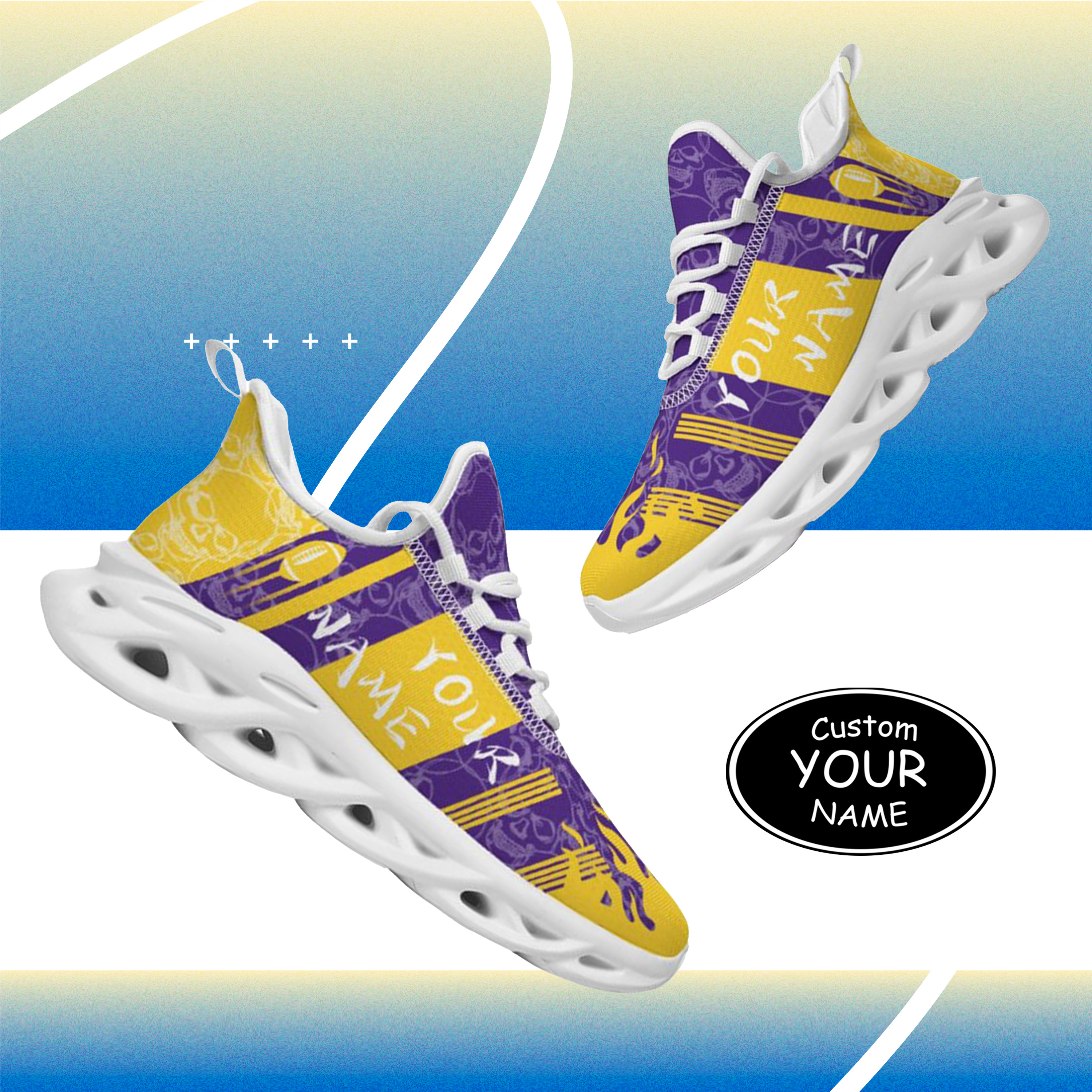 Max Sowl-25-yy-Baton Rouge-6-3, Personalized LSU Tigers Custom Max Sowl Shoes, Patriotic Running Sneakers, Custom Comfortable Walking Shoes