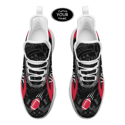 Max Sowl-25-yy-Cincinnati-24-4, Personalized Cincinnati Bearcats Custom Max Sowl Shoes, Personalized Sport Footwear, Custom Color-Blocked Running Shoes