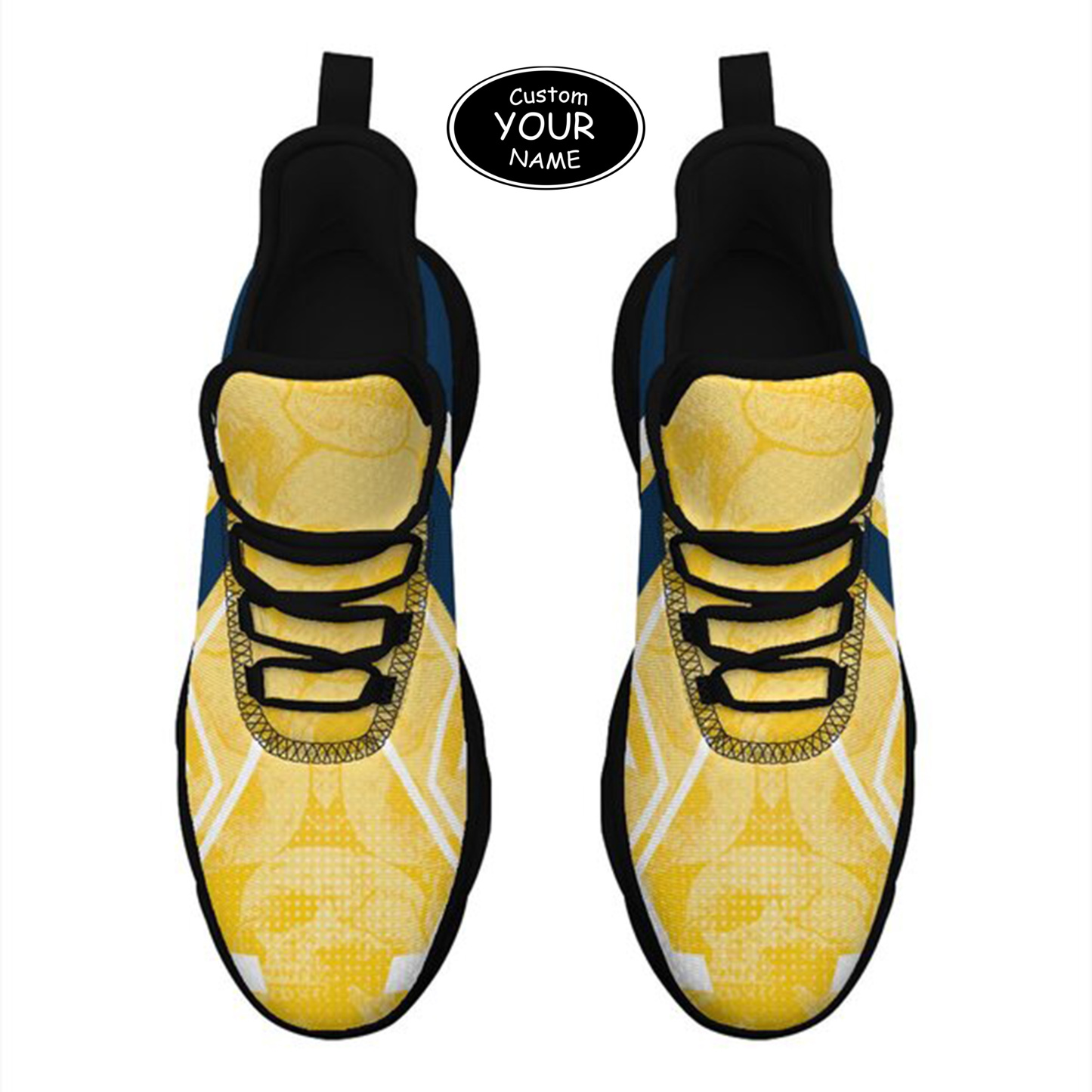 Max Sowl-25-yy-Ann Arbor-14-5, Personalized Michigan Wolverines Custom Max Sowl Shoes, Personalized Skull Sport Footwear, Custom Color-Blocked Running Shoes