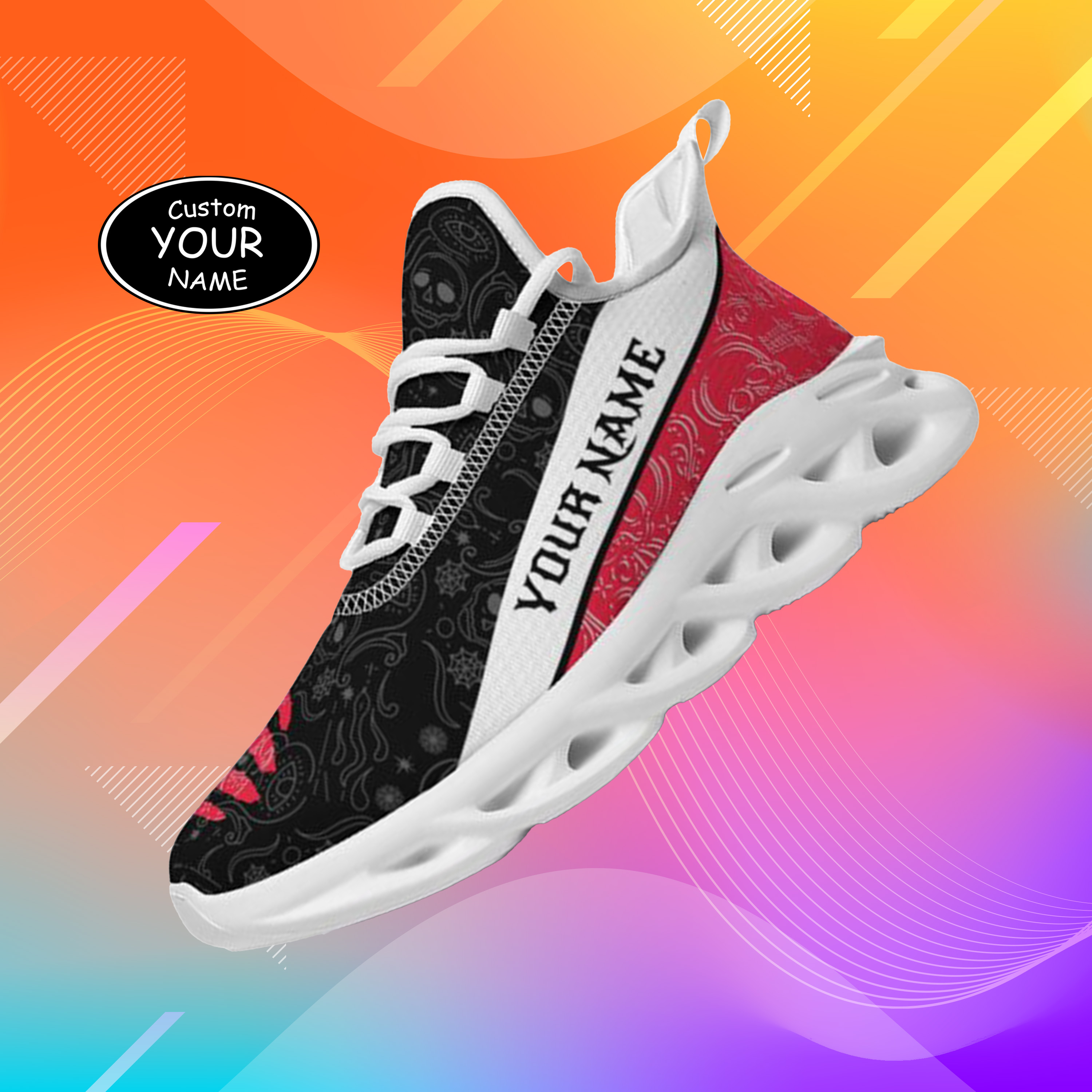 Max Sowl-25-yy-Cincinnati-24-2, Personalized Cincinnati Bearcats Custom Max Sowl Shoes, Patriotic Running Sneakers, Custom Comfortable Walking Shoes