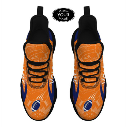 Max Sowl-25-yy-Syracuse-15-4, Personalized Syracuse Orange Custom Max Sowl Shoes, Personalized Sport Footwear, Custom Color-Blocked Running Shoes