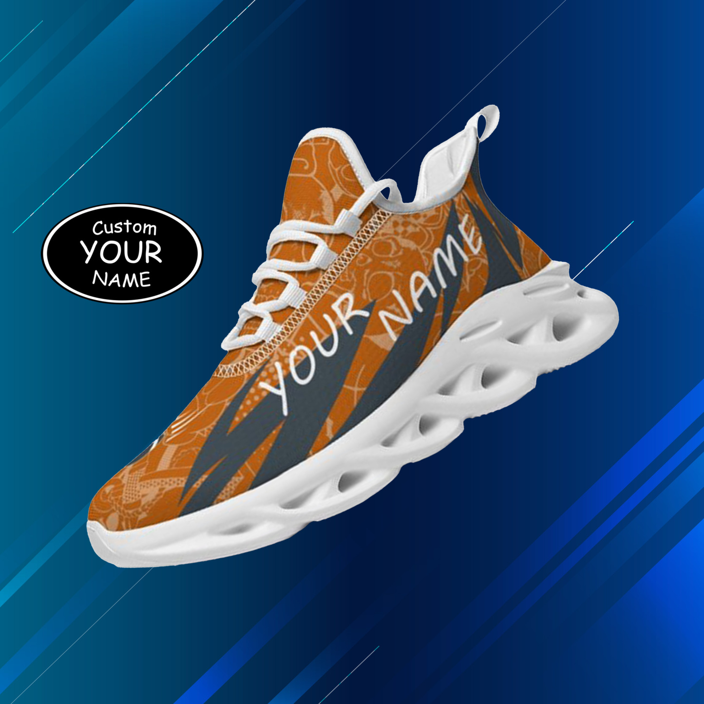 Personalized Texas Longhorns Custom Max Sowl Shoes, Personalized Sport Footwear, Custom Color-Blocked Running Shoes