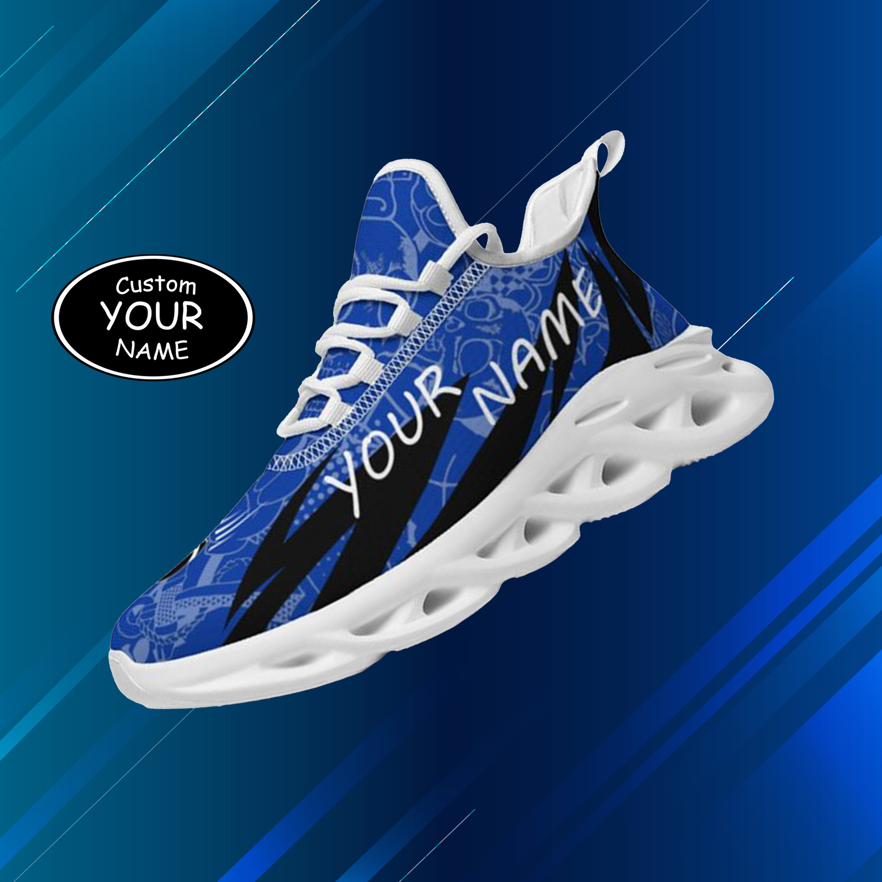 Max Sowl-25-yy-Lexington-12-4, Personalized Kentucky Wildcats Custom Max Sowl Shoes, Personalized Sport Footwear, Custom Color-Blocked Running Shoes