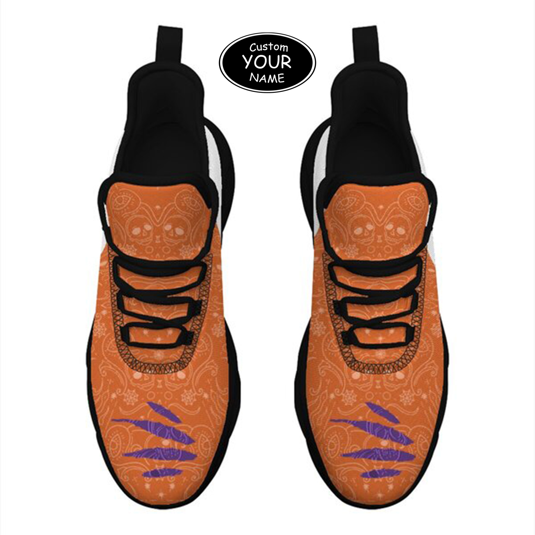 Max Sowl-25-yy-Clemson-1-2, Personalized Clemson Tigers Custom Max Sowl Shoes, Patriotic Running Sneakers, Custom Comfortable Walking Shoes