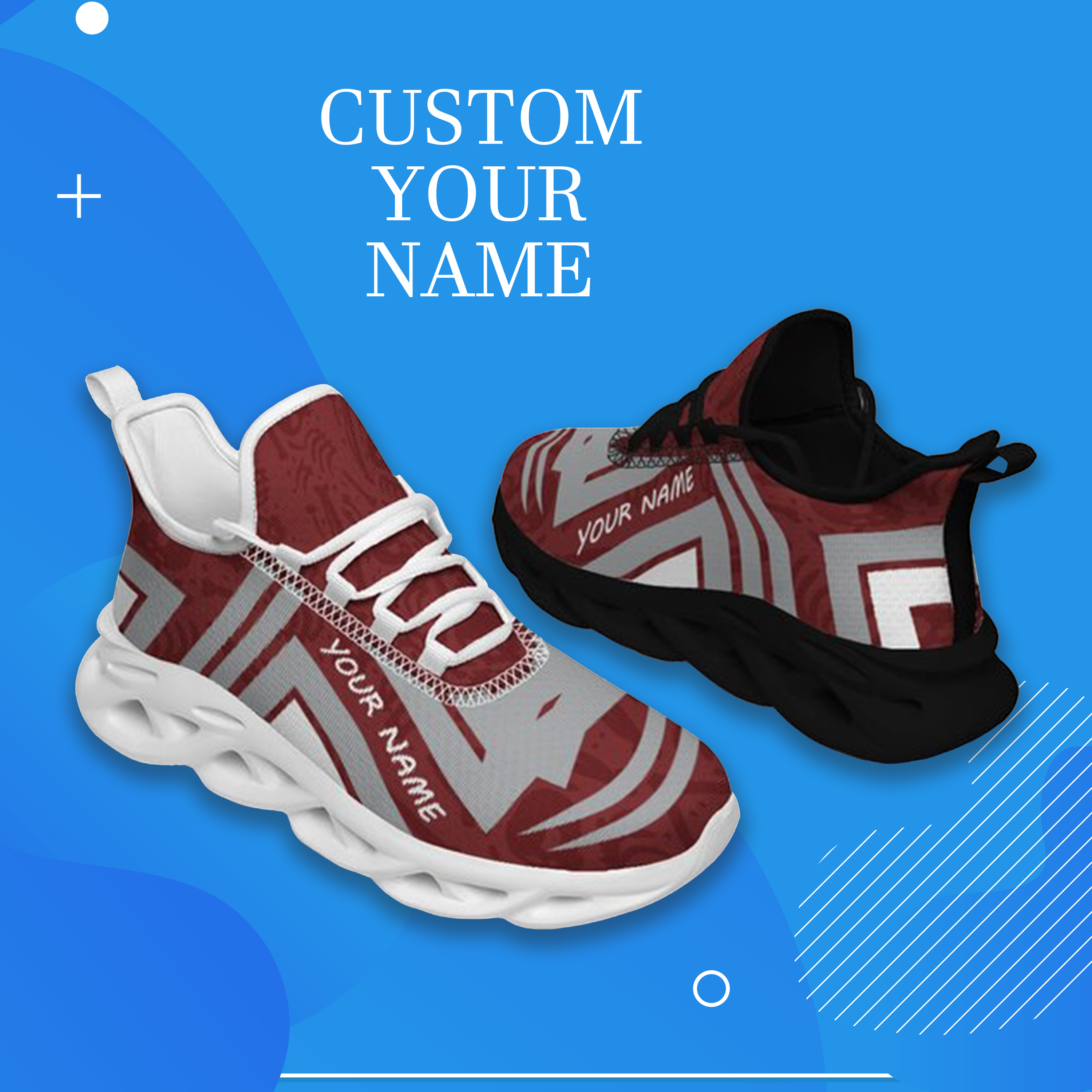 Max Sowl-25-cy-College Station-16-4, Personalized Texas A&M Aggies Custom Max Sowl Shoes, Personalized Sport Footwear, Custom Color-Blocked Running Shoes