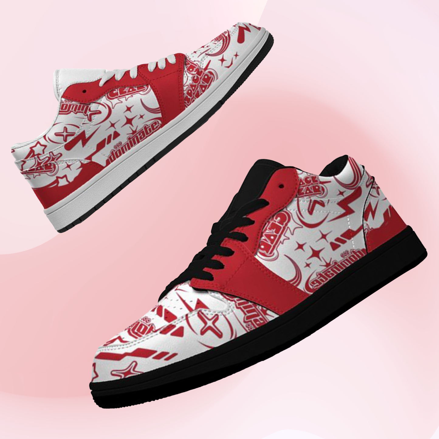 Jordan 1 Low Sneakers, Personalized Light Luxury Vintage Sneakers, Custom Printed Design, Light Breathable, Casual Walking Shoes, Fashion Sneakers