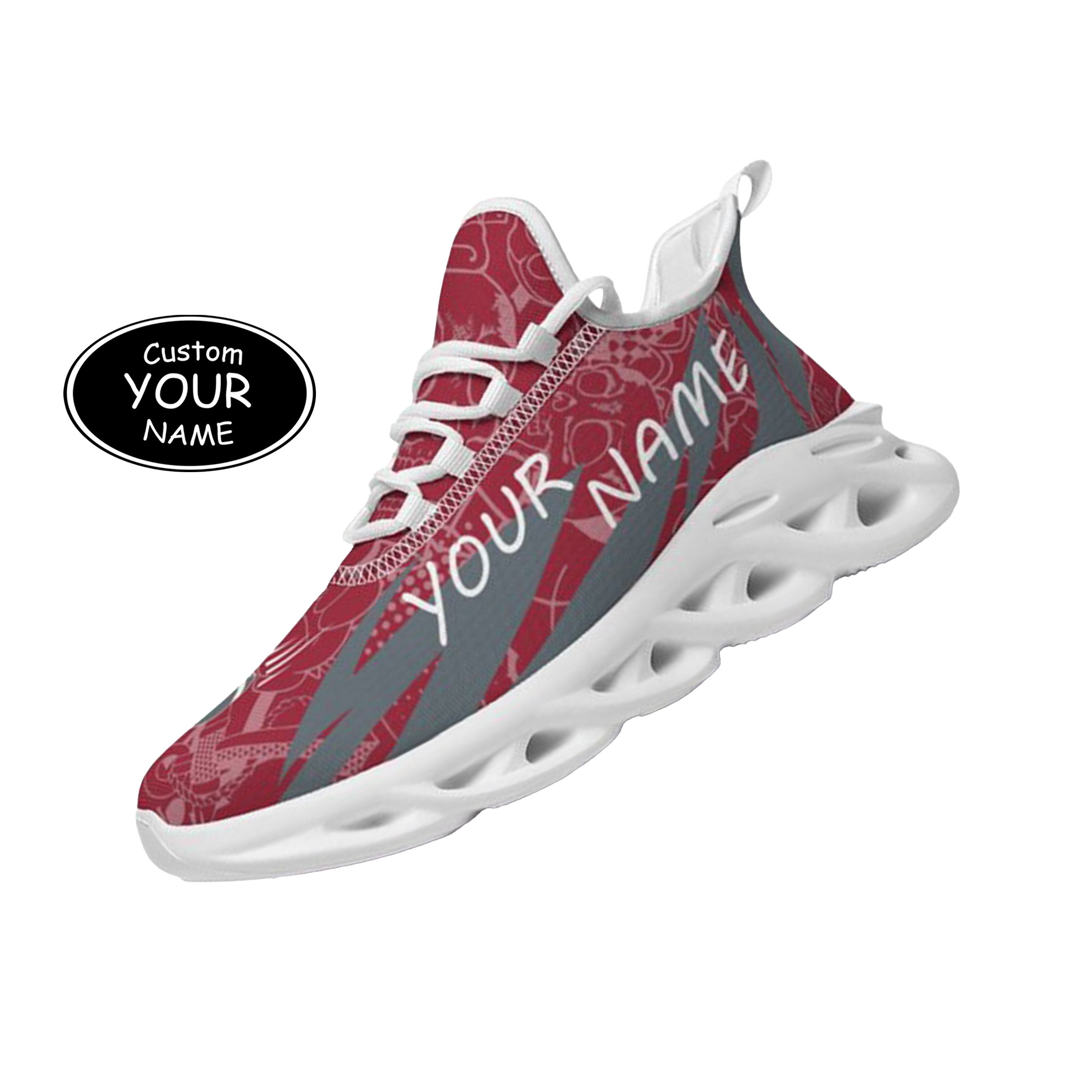 Max Sowl-25-yy-Pullman-10-4, Personalized Washington State Cougars Custom Max Sowl Shoes, Personalized Sport Footwear, Custom Color-Blocked Running Shoes