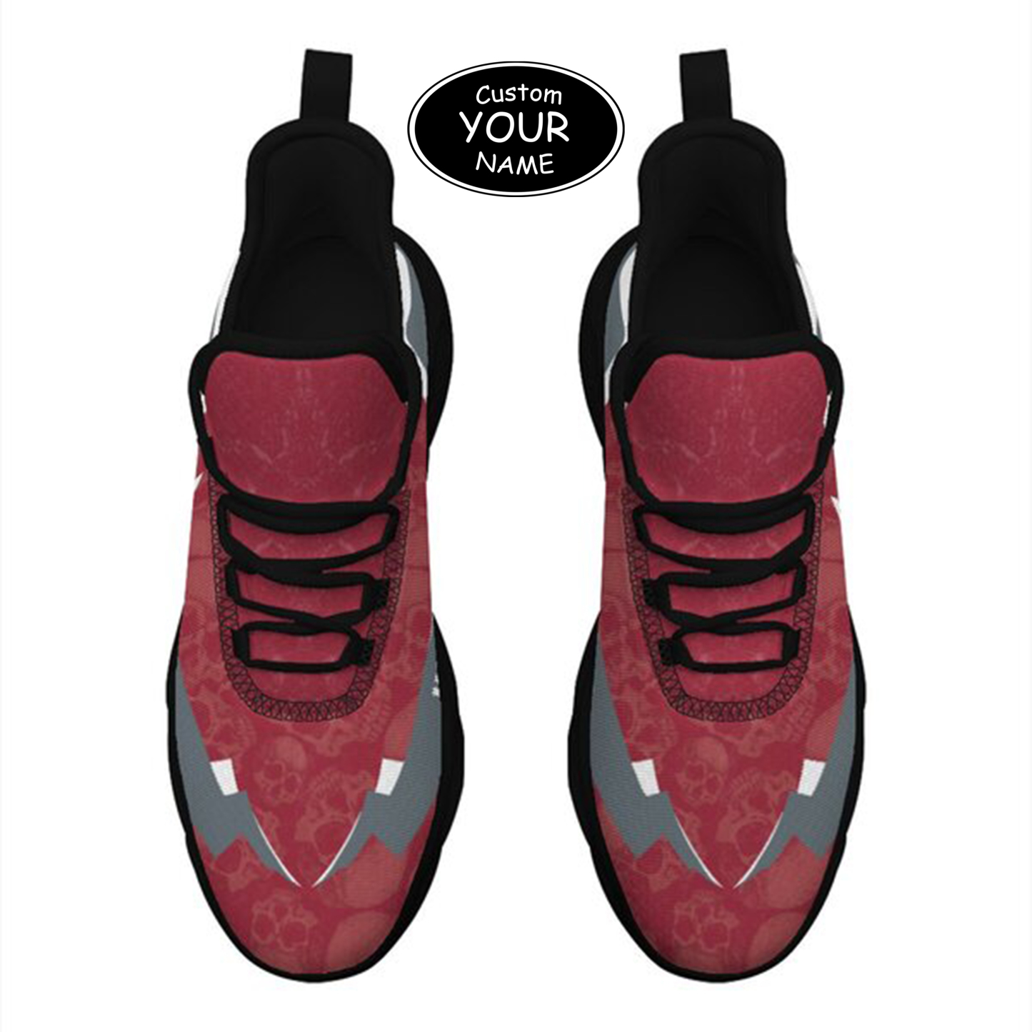 Max Sowl-25-cy-Pullman-10-6, Personalized Washington State Cougars Custom Max Sowl Shoes, Personalized Skull Sport Footwear, Custom Color-Blocked Running Shoes