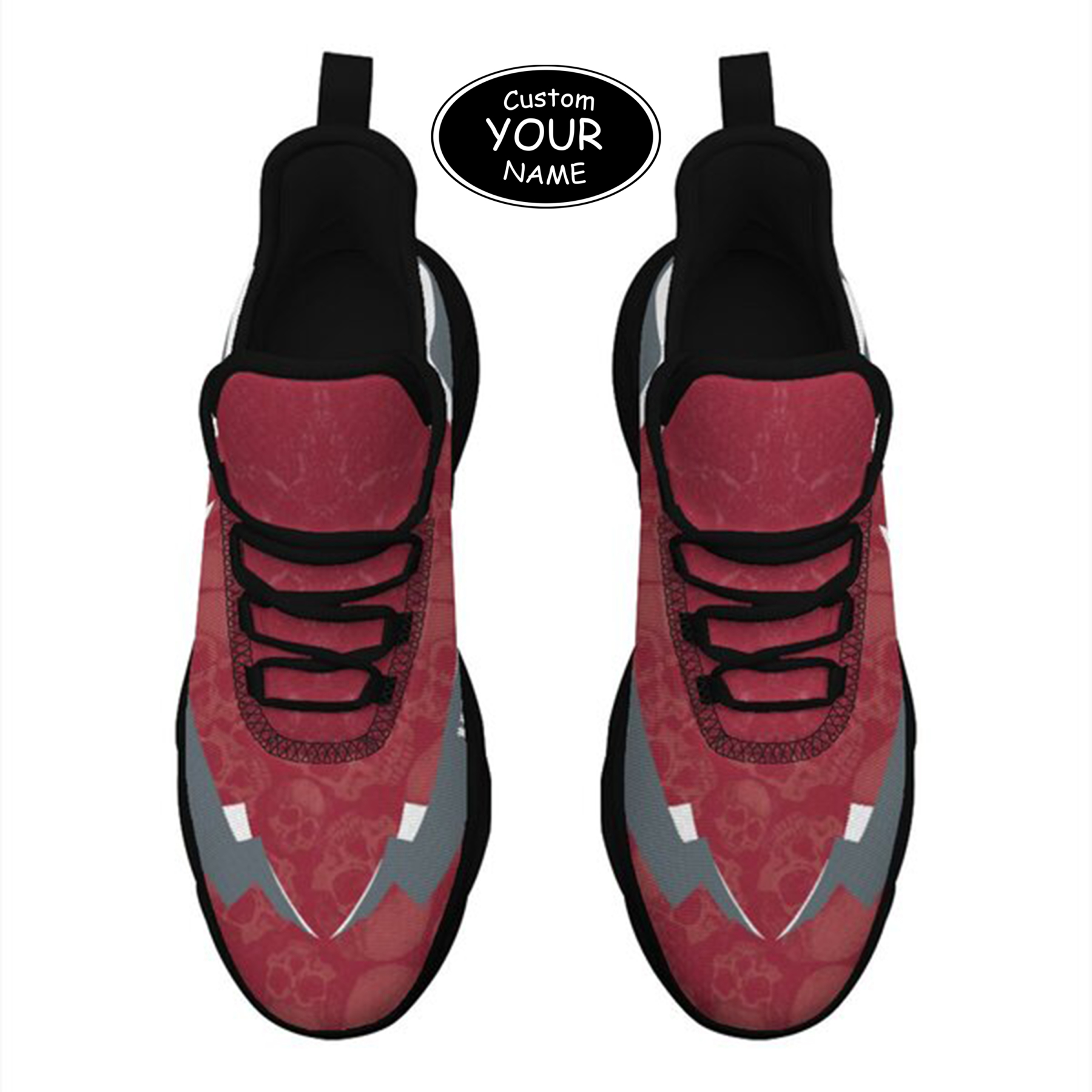 Max Sowl-25-cy-Pullman-10-6, Personalized Washington State Cougars Custom Max Sowl Shoes, Personalized Skull Sport Footwear, Custom Color-Blocked Running Shoes