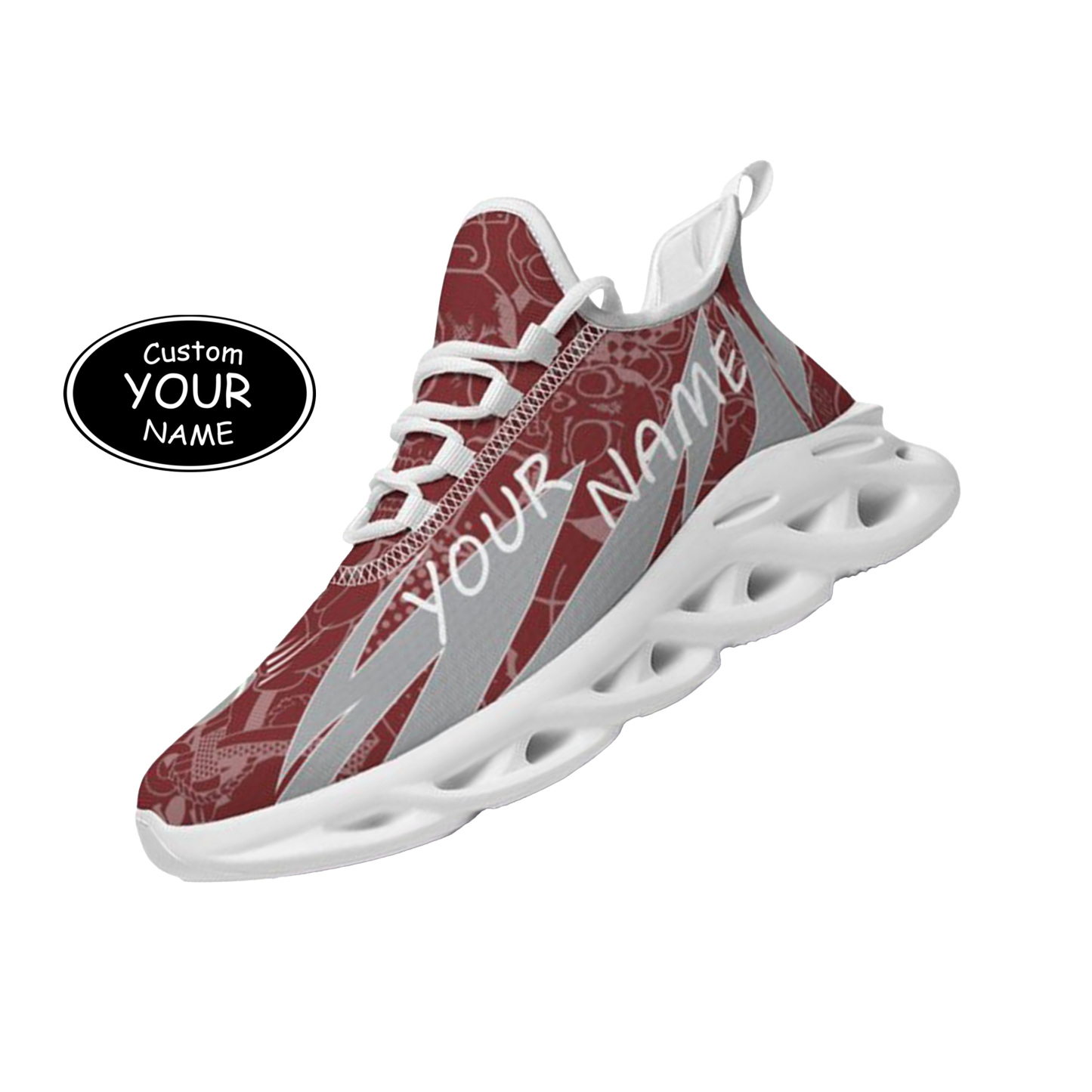 Max Sowl-25-yy-College Station-16-4, Personalized Texas A&M Aggies Custom Max Sowl Shoes, Personalized Sport Footwear, Custom Color-Blocked Running Shoes