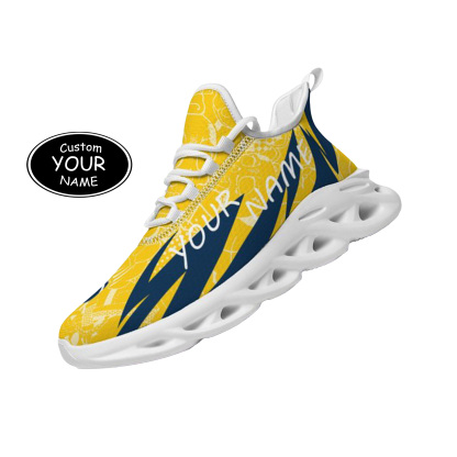 Max Sowl-25-yy-Ann Arbor-14-4, Personalized Michigan Wolverines Custom Max Sowl Shoes, Personalized Sport Footwear, Custom Color-Blocked Running Shoes