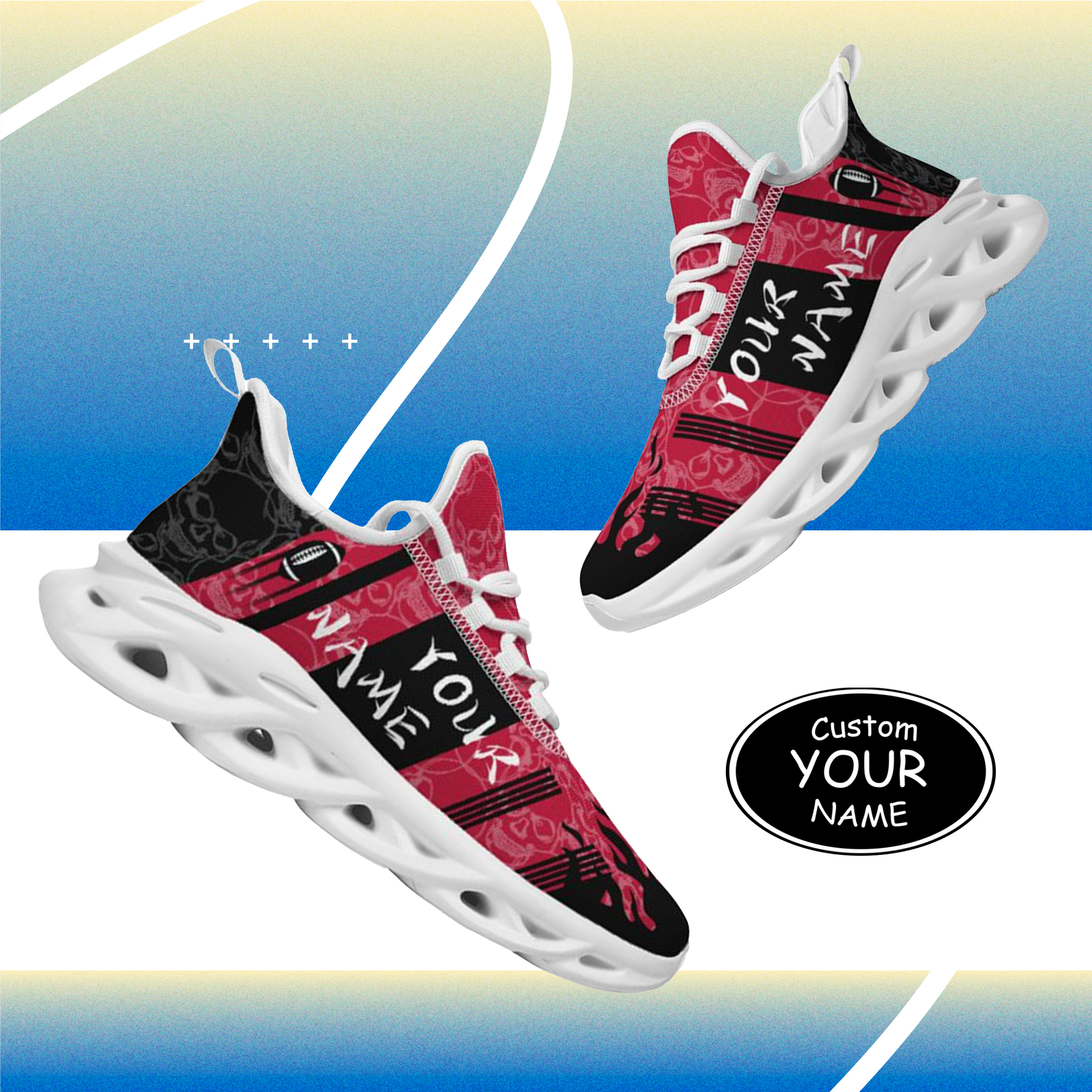 Personalized Georgia Bulldogs Custom Max Sowl Shoes, Patriotic Running Sneakers, Custom Comfortable Walking Shoes