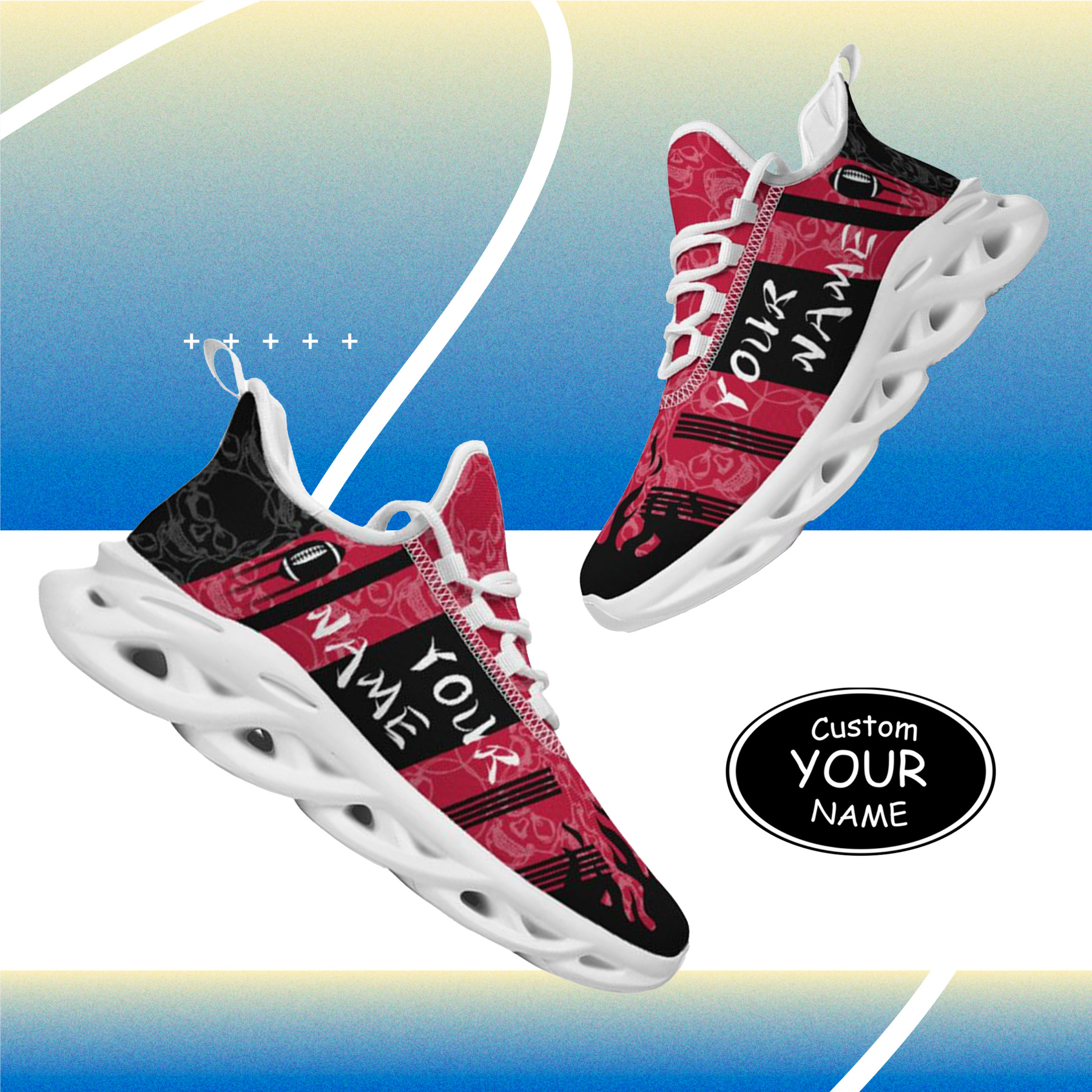 Personalized Georgia Bulldogs Custom Max Sowl Shoes, Patriotic Running Sneakers, Custom Comfortable Walking Shoes