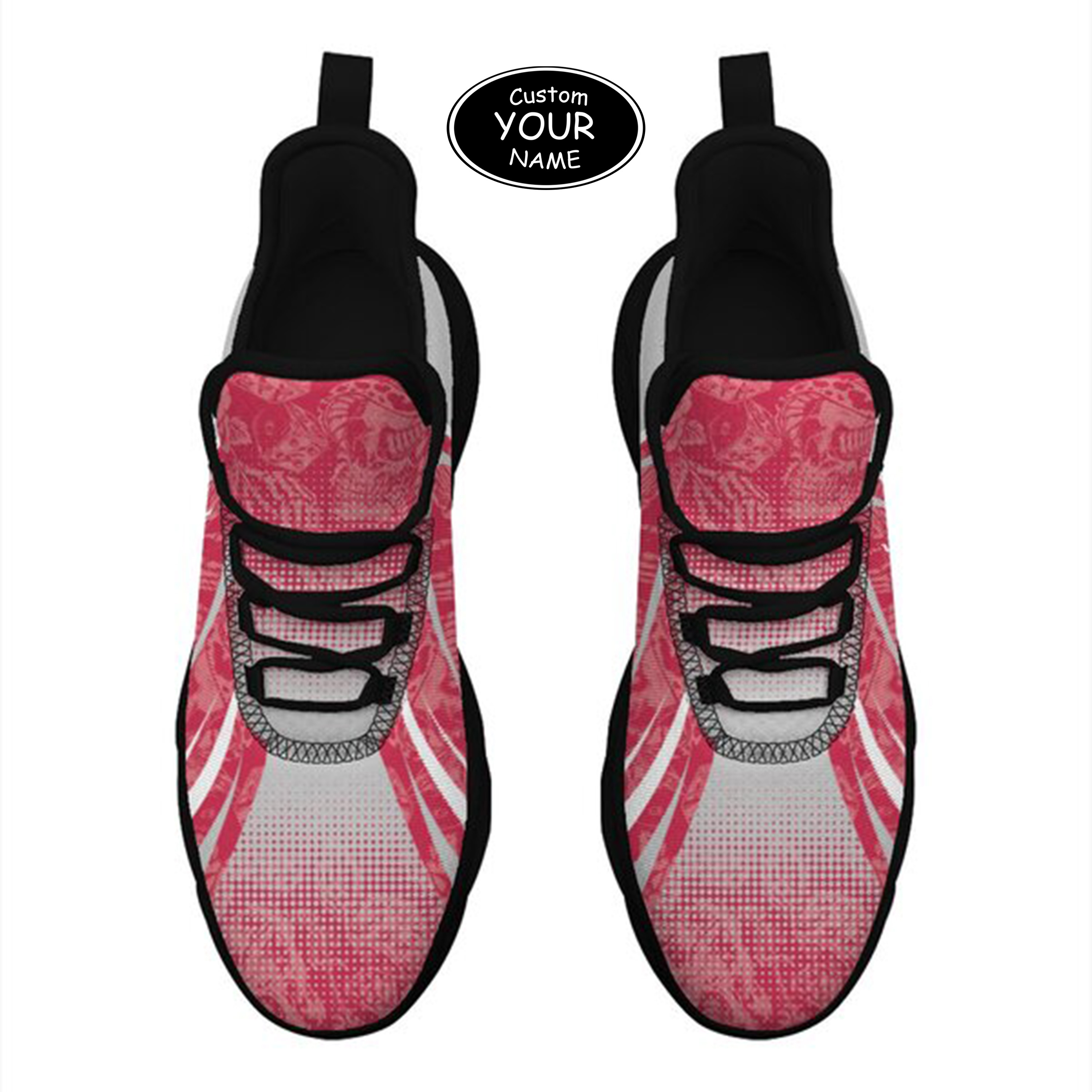 Max Sowl-25-yy-Tuscaloosa-2-6, Personalized Alabama Crimson Tide Custom Max Sowl Shoes, Personalized Skull Sport Footwear, Custom Color-Blocked Running Shoes