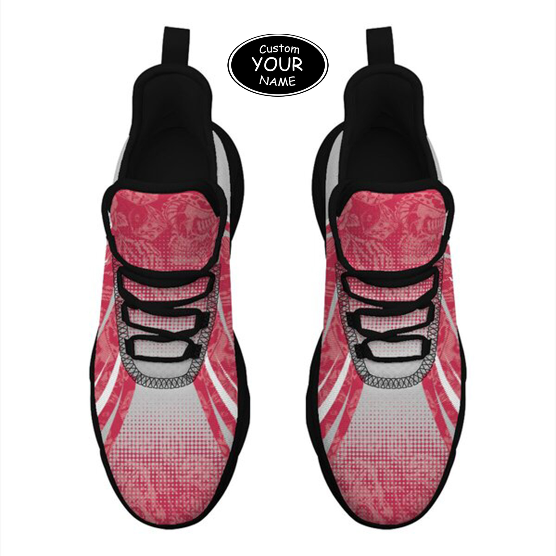 Max Sowl-25-yy-Tuscaloosa-2-6, Personalized Alabama Crimson Tide Custom Max Sowl Shoes, Personalized Skull Sport Footwear, Custom Color-Blocked Running Shoes