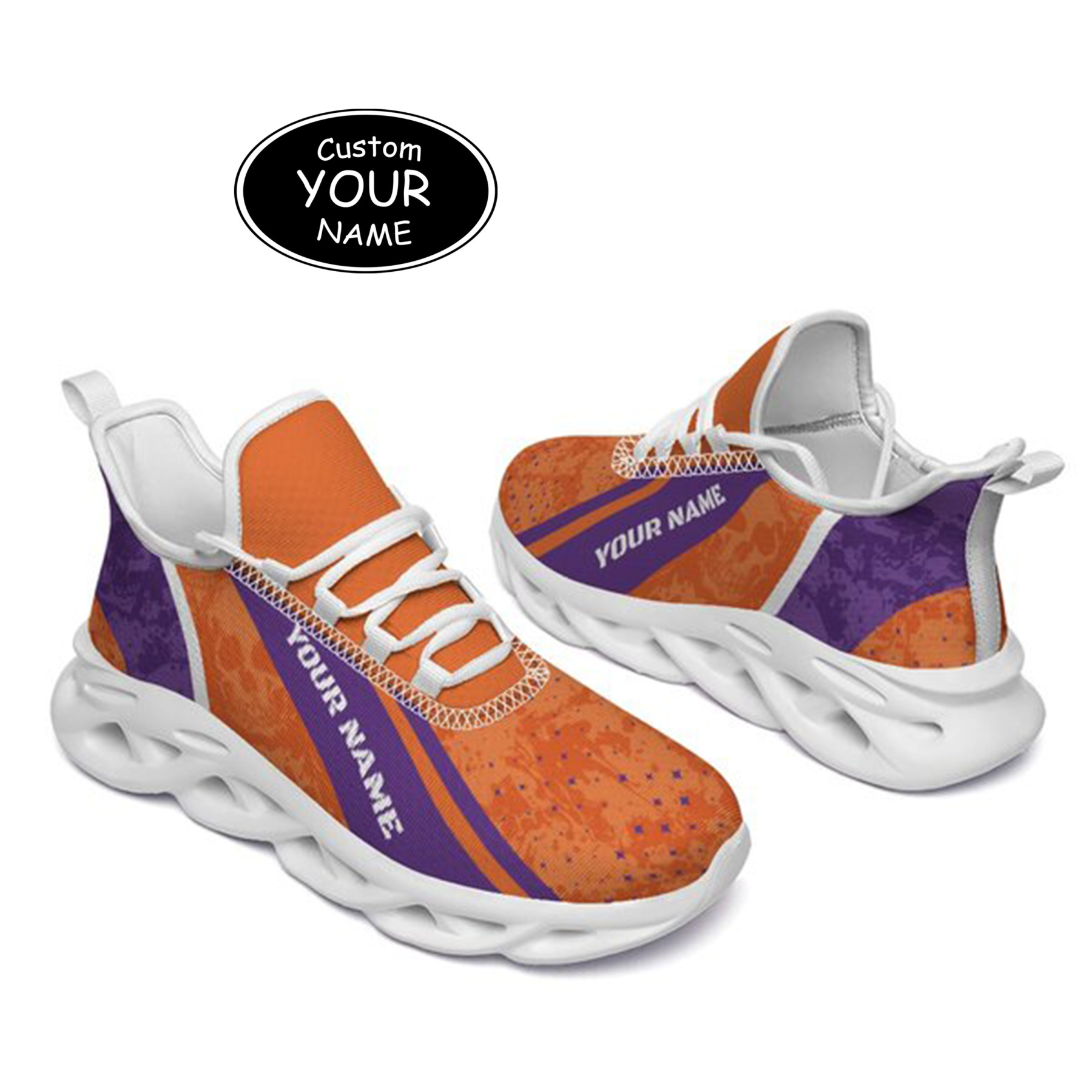 Max Sowl-25-cy-Clemson-1-1, Personalized Clemson Tigers Custom Max Sowl Shoes, Patriotic Running Sneakers, Custom Comfortable Walking Shoes