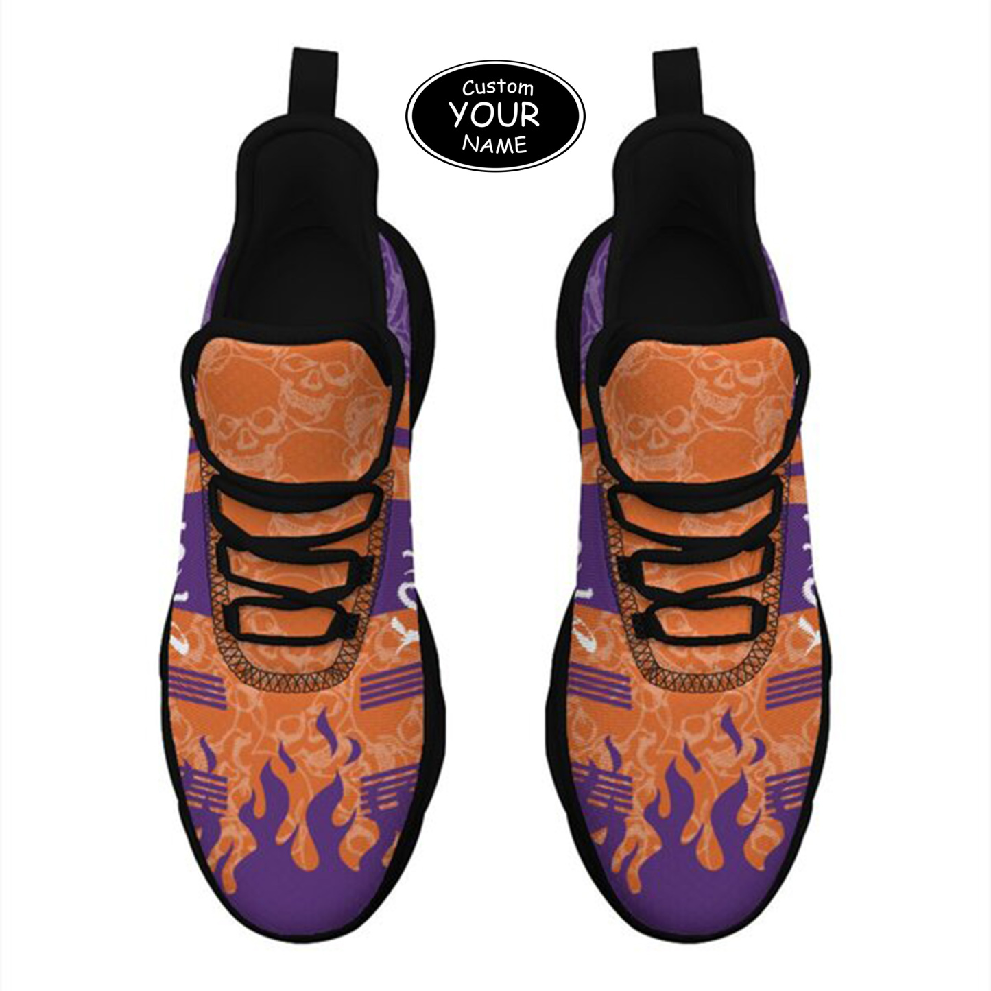 Max Sowl-25-yy-Clemson-1-3, Personalized Clemson Tigers Custom Max Sowl Shoes, Patriotic Running Sneakers, Custom Comfortable Walking Shoes