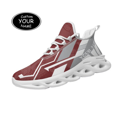 Max Sowl-25-yy-College Station-16-5, Personalized Texas A&M Aggies Custom Max Sowl Shoes, Personalized Skull Sport Footwear, Custom Color-Blocked Running Shoes