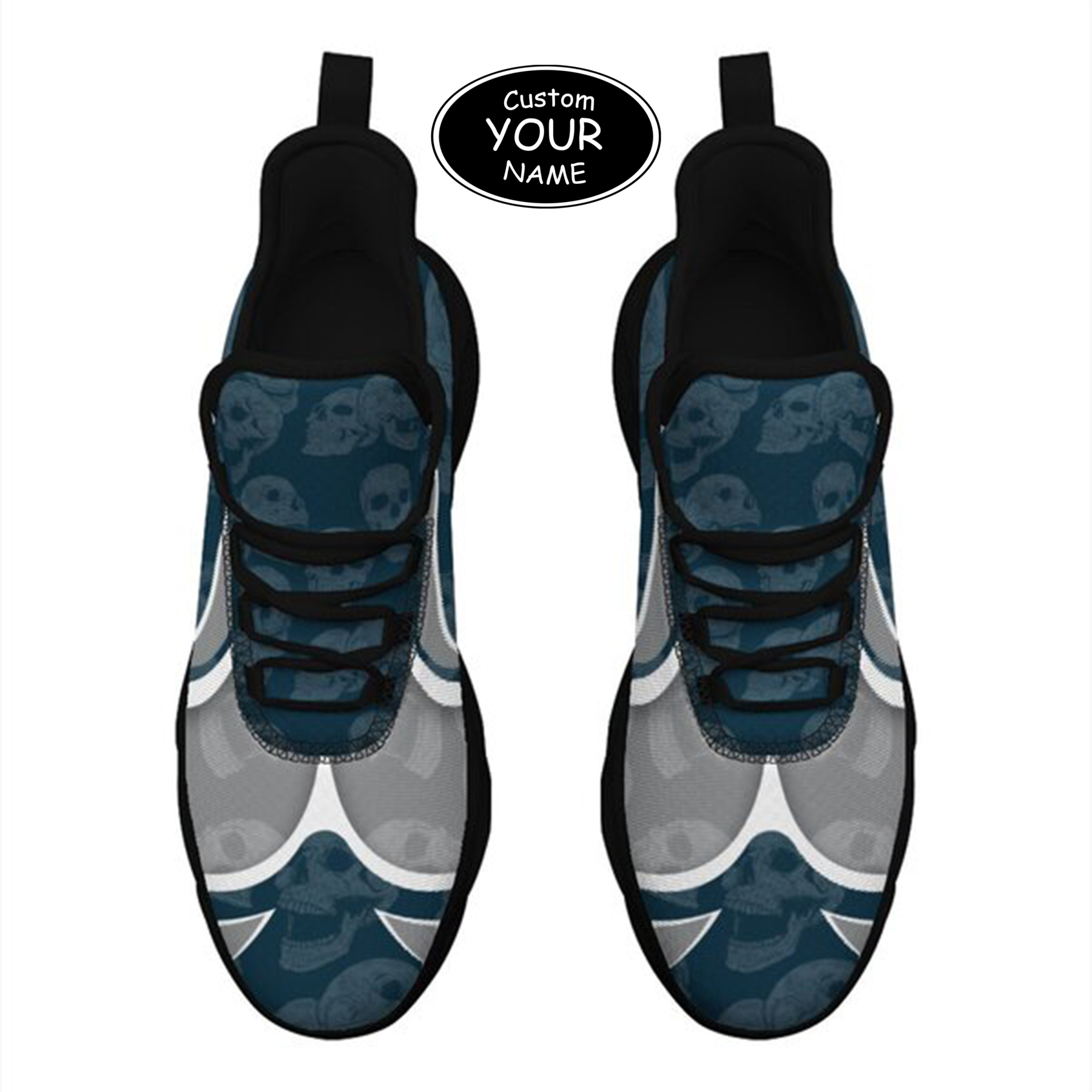 Max Sowl-25-cy-Logan-22-5, Personalized Utah State Aggies Custom Max Sowl Shoes, Personalized Skull Sport Footwear, Custom Color-Blocked Running Shoes