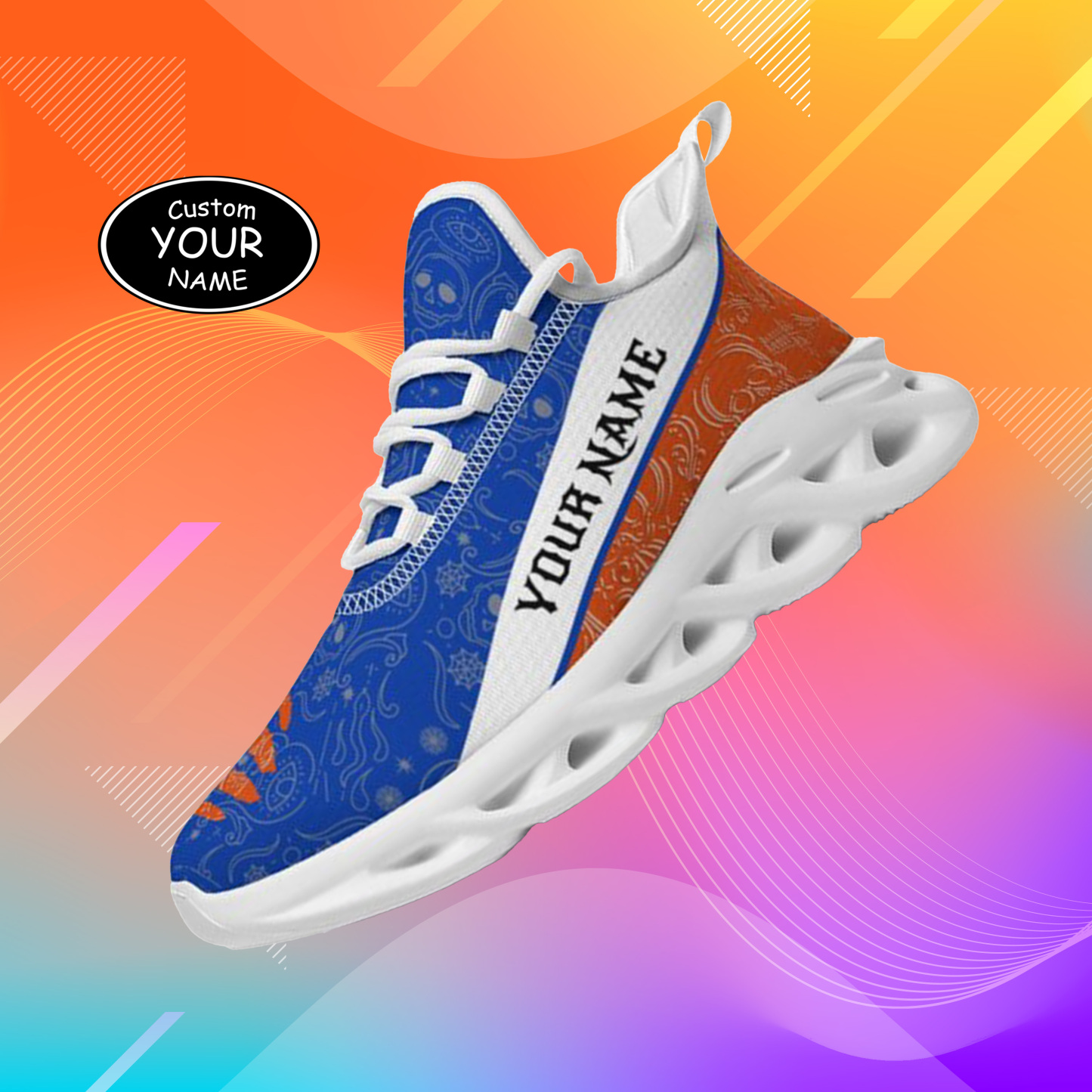 Personalized Boise State Broncos Custom Max Sowl Shoes, Patriotic Running Sneakers, Custom Comfortable Walking Shoes