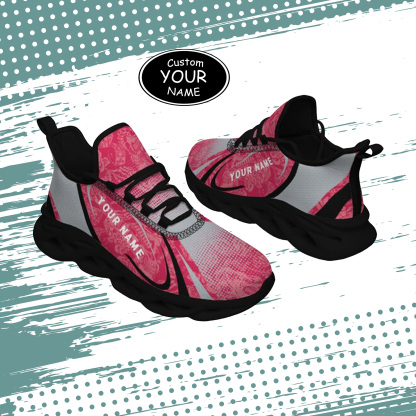 Max Sowl-25-yy-Columbus-3-6, Personalized Ohio State Buckeyes Custom Max Sowl Shoes, Personalized Skull Sport Footwear, Custom Color-Blocked Running Shoes