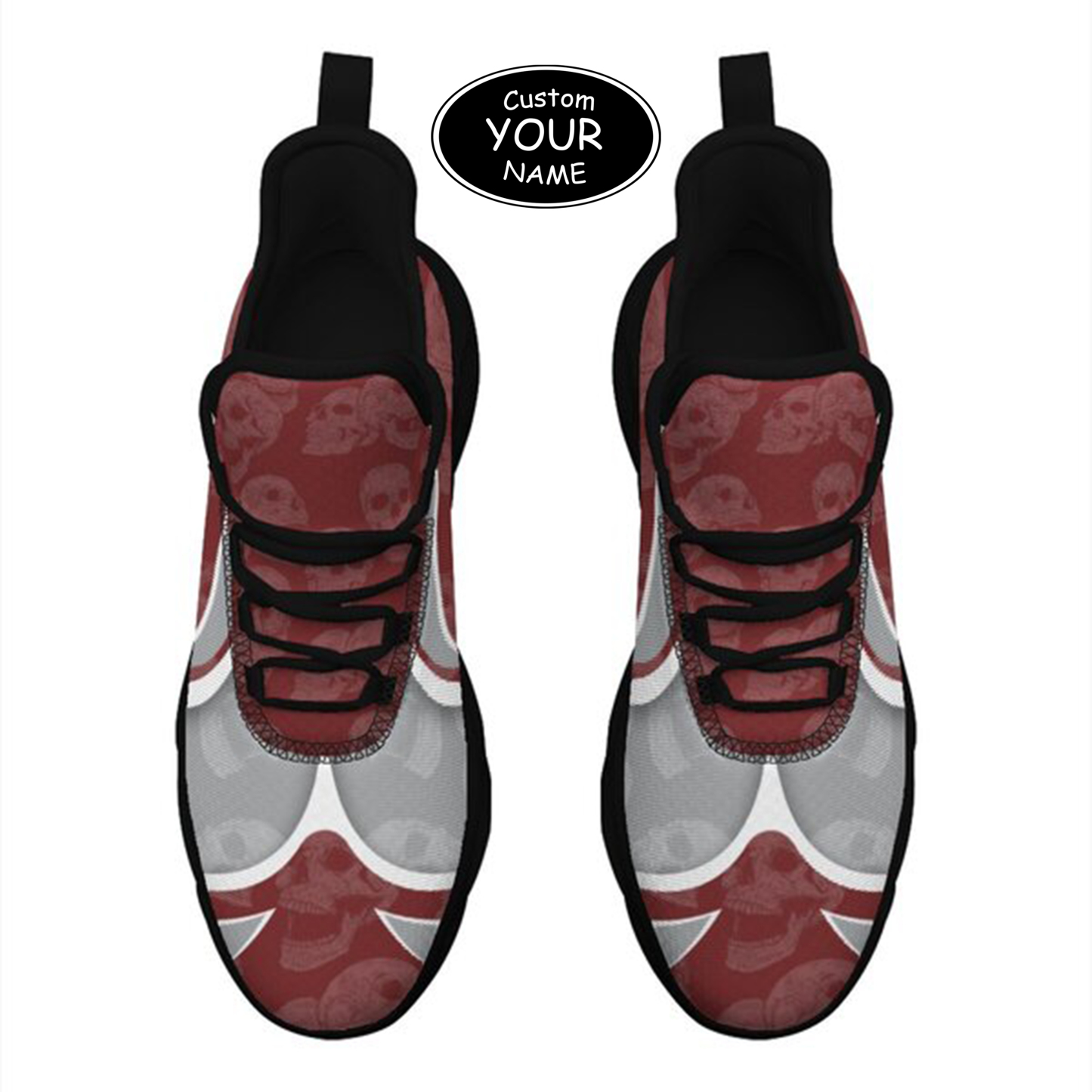 Max Sowl-25-cy-College Station-16-5, Personalized Texas A&M Aggies Custom Max Sowl Shoes, Personalized Skull Sport Footwear, Custom Color-Blocked Running Shoes