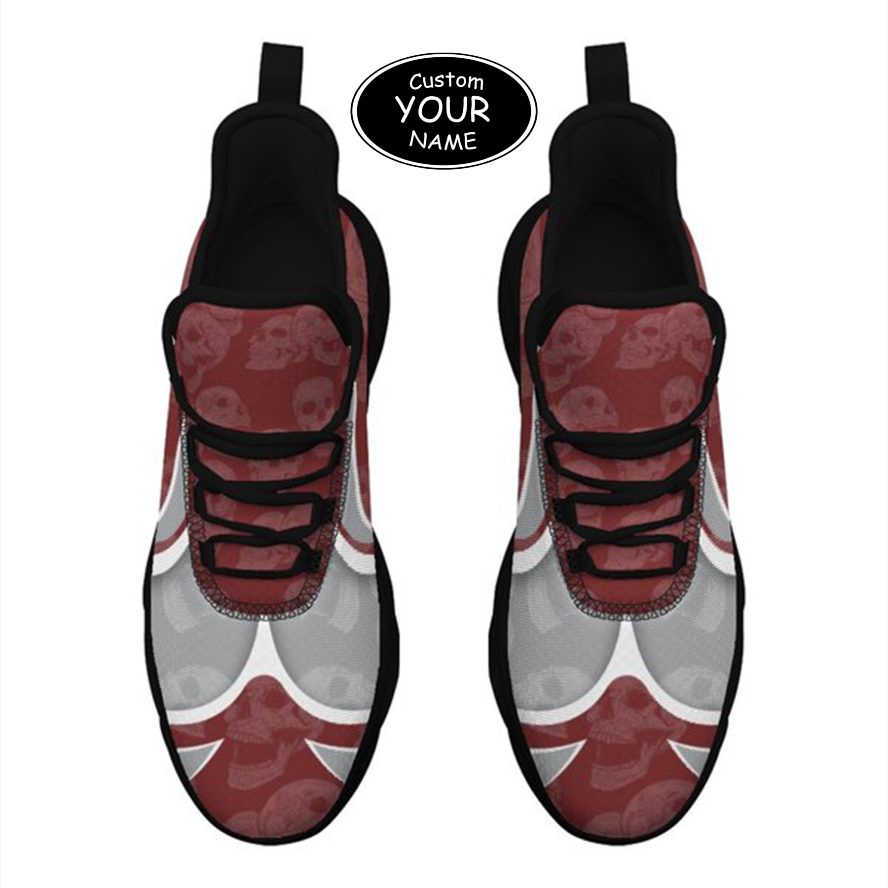 Max Sowl-25-cy-College Station-16-5, Personalized Texas A&M Aggies Custom Max Sowl Shoes, Personalized Skull Sport Footwear, Custom Color-Blocked Running Shoes