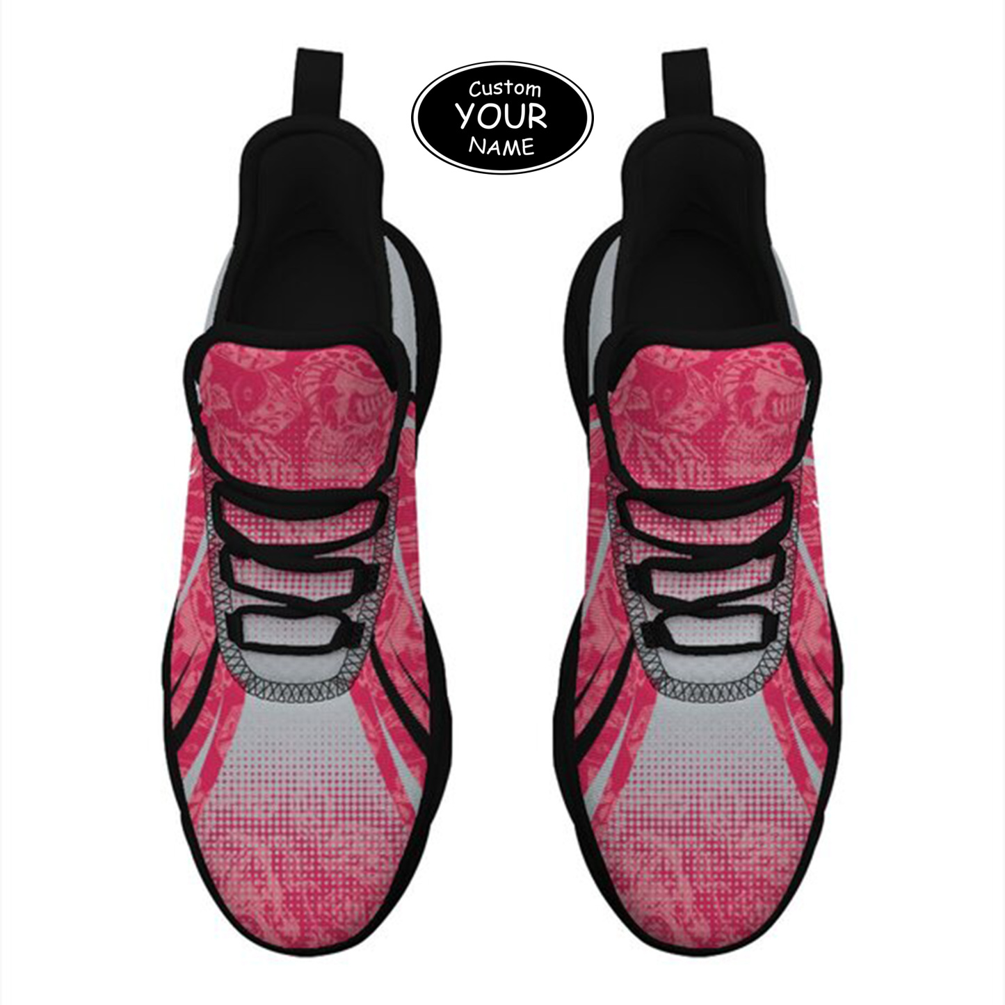 Max Sowl-25-yy-Columbus-3-6, Personalized Ohio State Buckeyes Custom Max Sowl Shoes, Personalized Skull Sport Footwear, Custom Color-Blocked Running Shoes