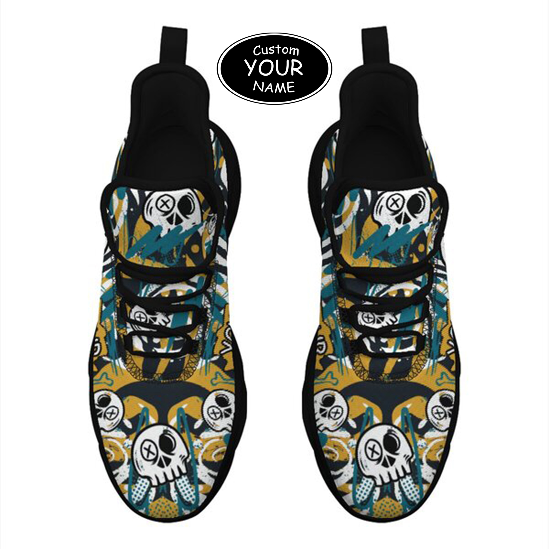 Max Sowl-25-cy-Jacksonville-16-7, Personalized Jacksonville Sneakers, Custom Breathable Walking Shoes, Patriotic Running Shoes