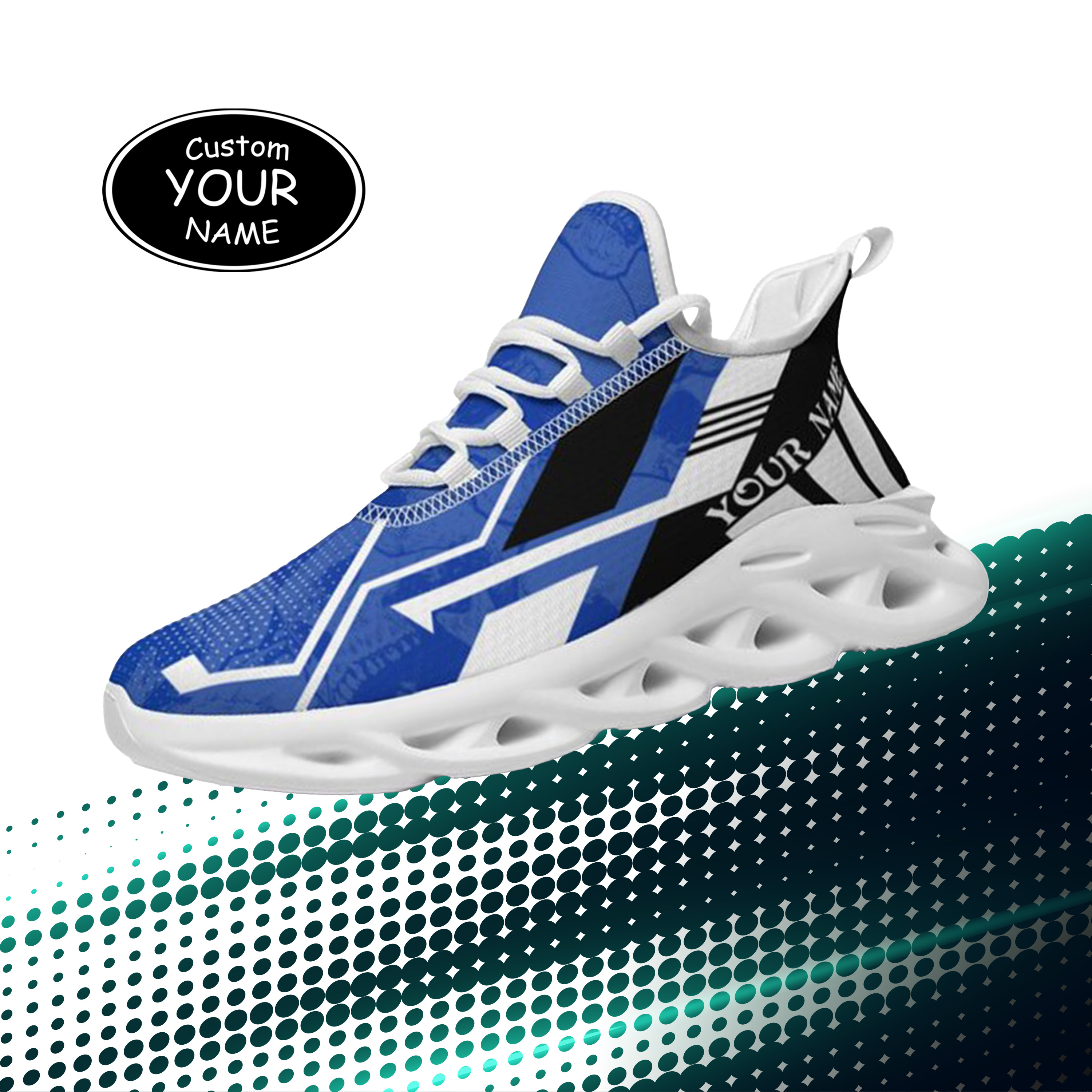 Max Sowl-25-yy-Lexington-12-5, Personalized Kentucky Wildcats Custom Max Sowl Shoes, Personalized Skull Sport Footwear, Custom Color-Blocked Running Shoes