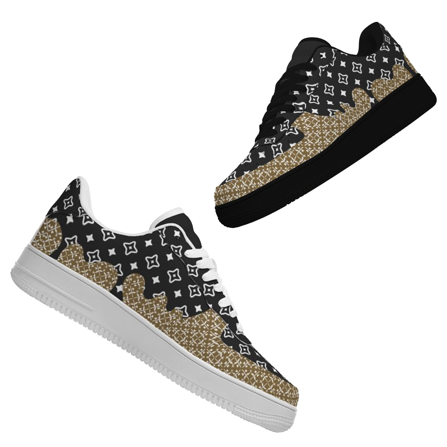 Air Force 1-25-yy-Quiet Luxe-4, Personalized Light Luxury Vintage Sneakers, Breathable Running Shoes, Printed Luxury-inspired Design, Anti-Slip Athletic Shoes, Lightweight Walking Sneakers