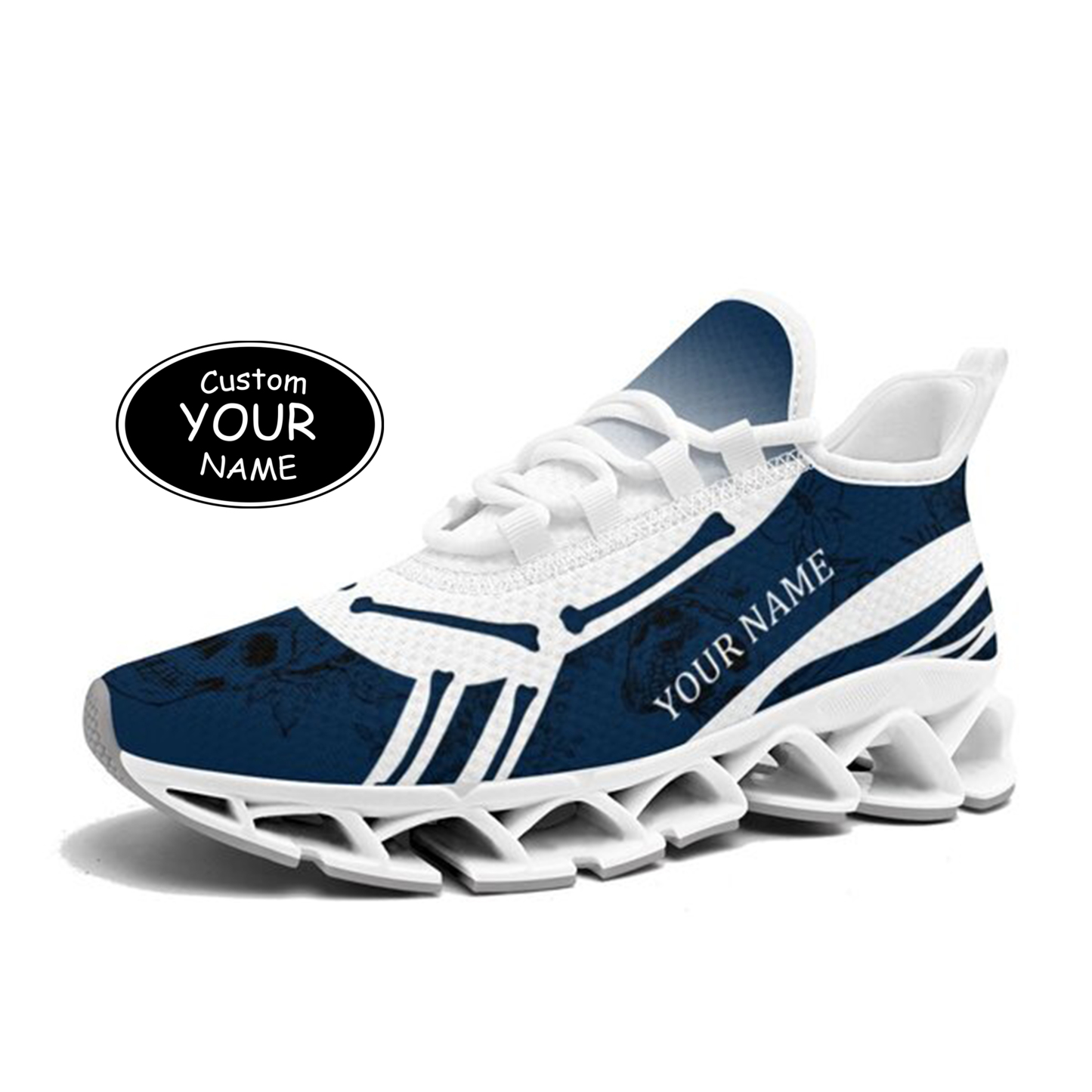 FN003-25-cy-Dallas-9-1，Personalized  Dallas Sneakers, Custom Breathable Walking Shoes, Patriotic Running Shoes