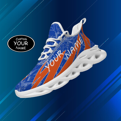 Personalized Boise State Broncos Custom Max Sowl Shoes, Personalized Sport Footwear, Custom Color-Blocked Running Shoes
