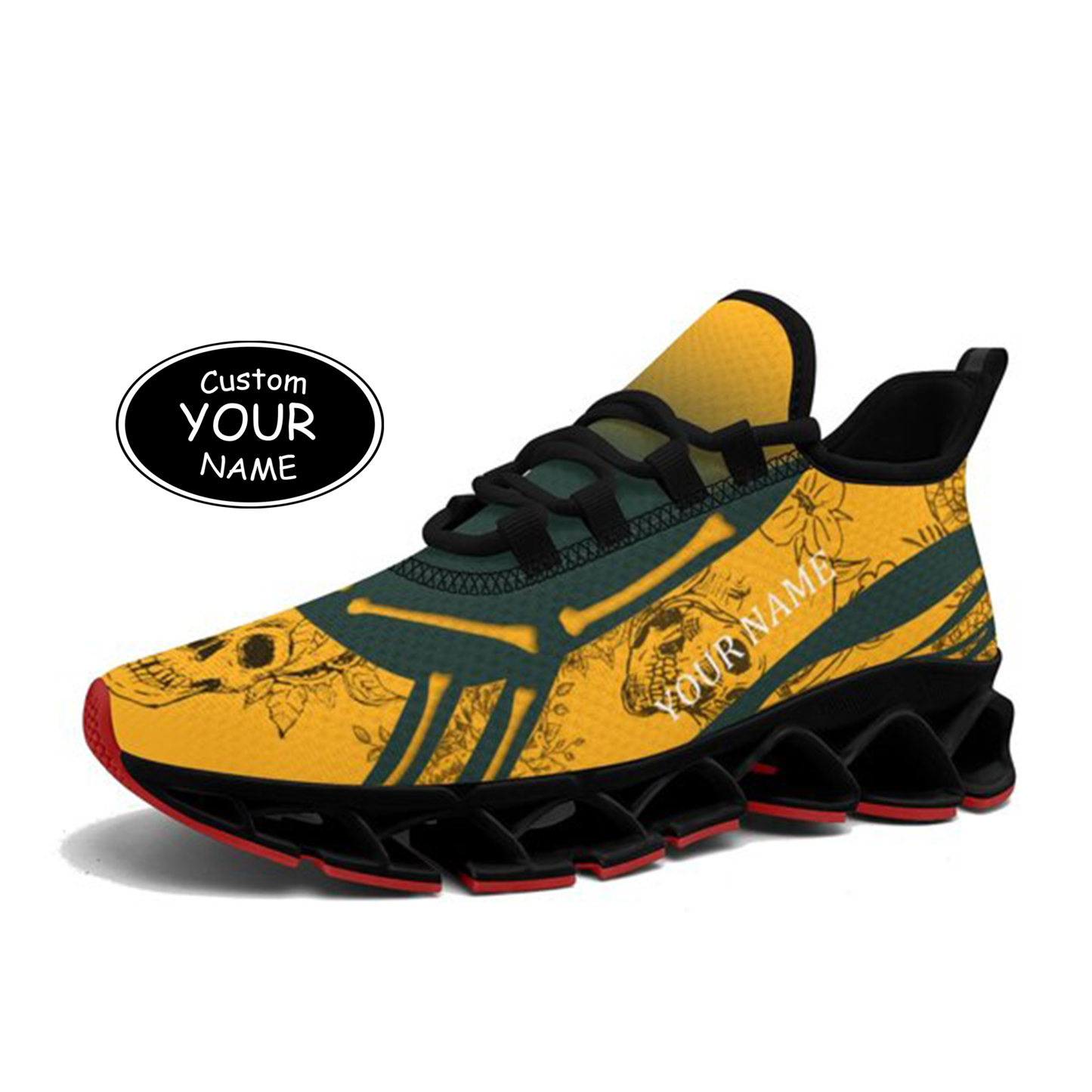 FN003-25-cy-Green Bay-13-1，Personalized  Green Bay Sneakers, Custom Breathable Walking Shoes, Patriotic Running Shoes