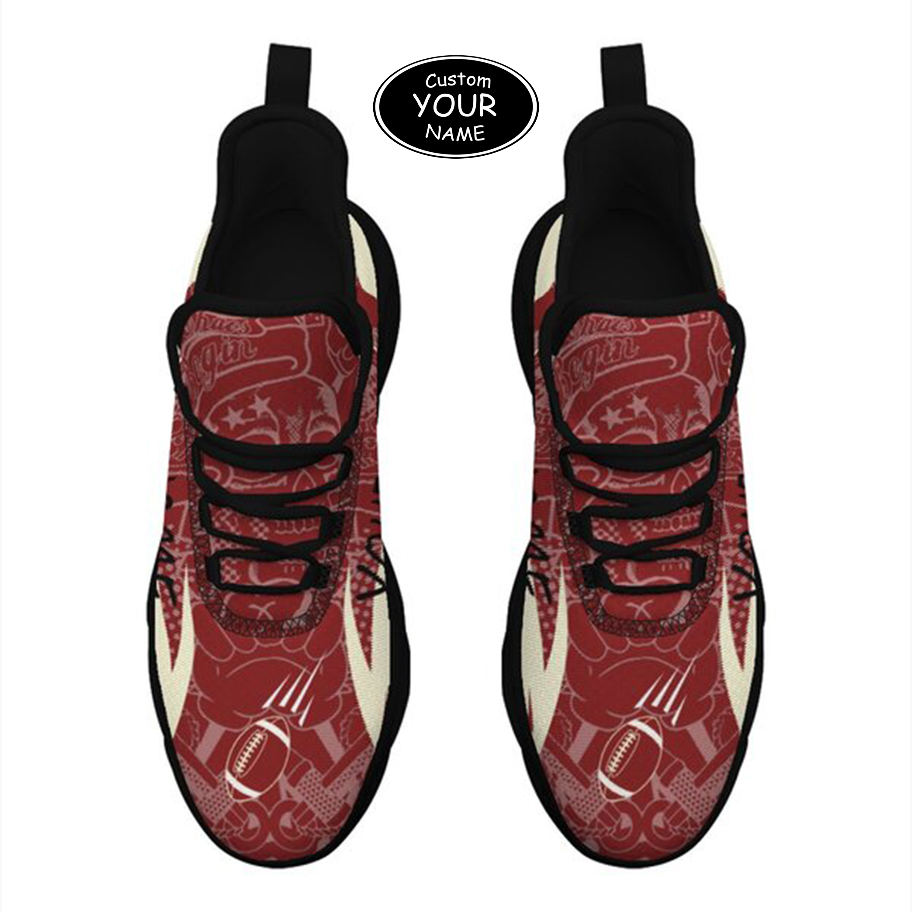 Max Sowl-25-yy-Norman-4-4, Personalized Oklahoma Sooners Custom Max Sowl Shoes, Personalized Sport Footwear, Custom Color-Blocked Running Shoes