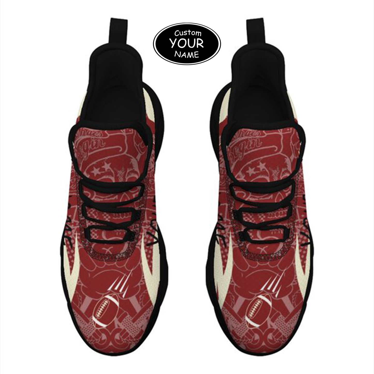 Max Sowl-25-yy-Norman-4-4, Personalized Oklahoma Sooners Custom Max Sowl Shoes, Personalized Sport Footwear, Custom Color-Blocked Running Shoes