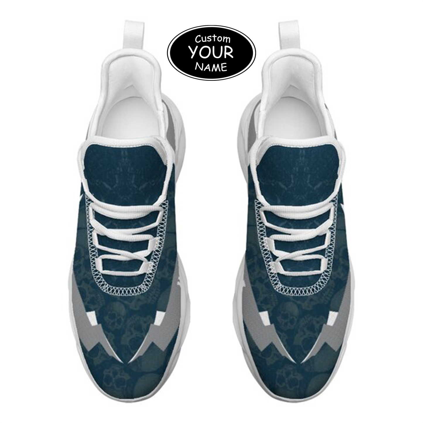 Max Sowl-25-cy-Logan-22-6, Personalized Utah State Aggies Custom Max Sowl Shoes, Personalized Skull Sport Footwear, Custom Color-Blocked Running Shoes