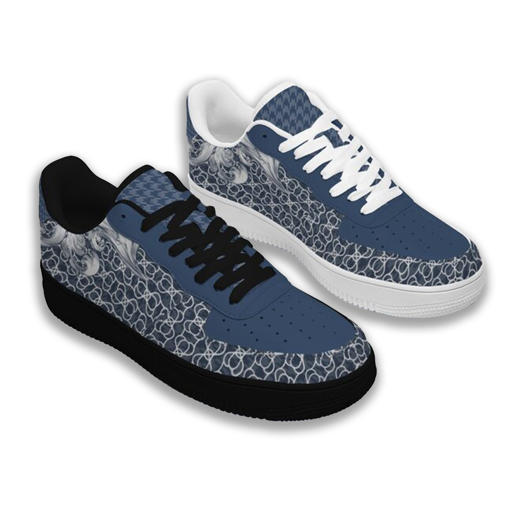 Air Force 1-25-cy-Quiet Luxe-4, Personalized Light Luxury Vintage Sneakers, Breathable Running Shoes, Printed Luxury-inspired Design, Anti-Slip Athletic Shoes, Lightweight Walking Sneakers