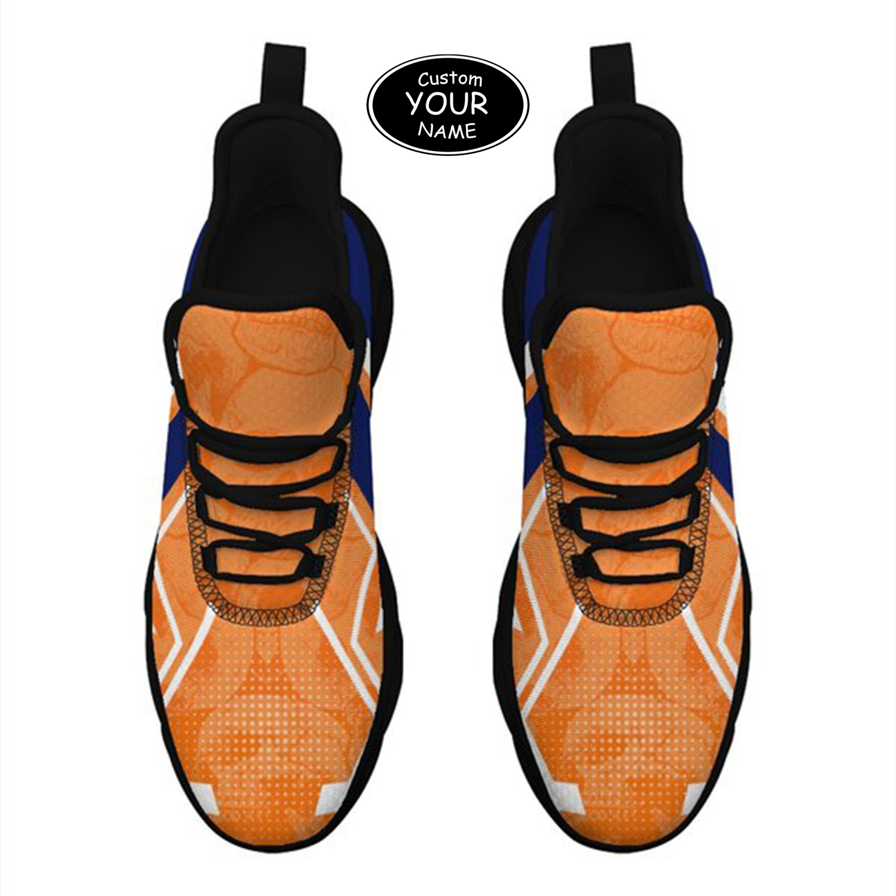 Max Sowl-25-yy-Syracuse-15-5, Personalized Syracuse Orange Custom Max Sowl Shoes, Personalized Skull Sport Footwear, Custom Color-Blocked Running Shoes