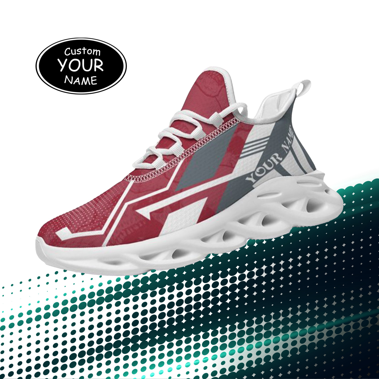 Personalized Washington State Cougars Custom Max Sowl Shoes, Personalized Skull Sport Footwear, Custom Color-Blocked Running Shoes