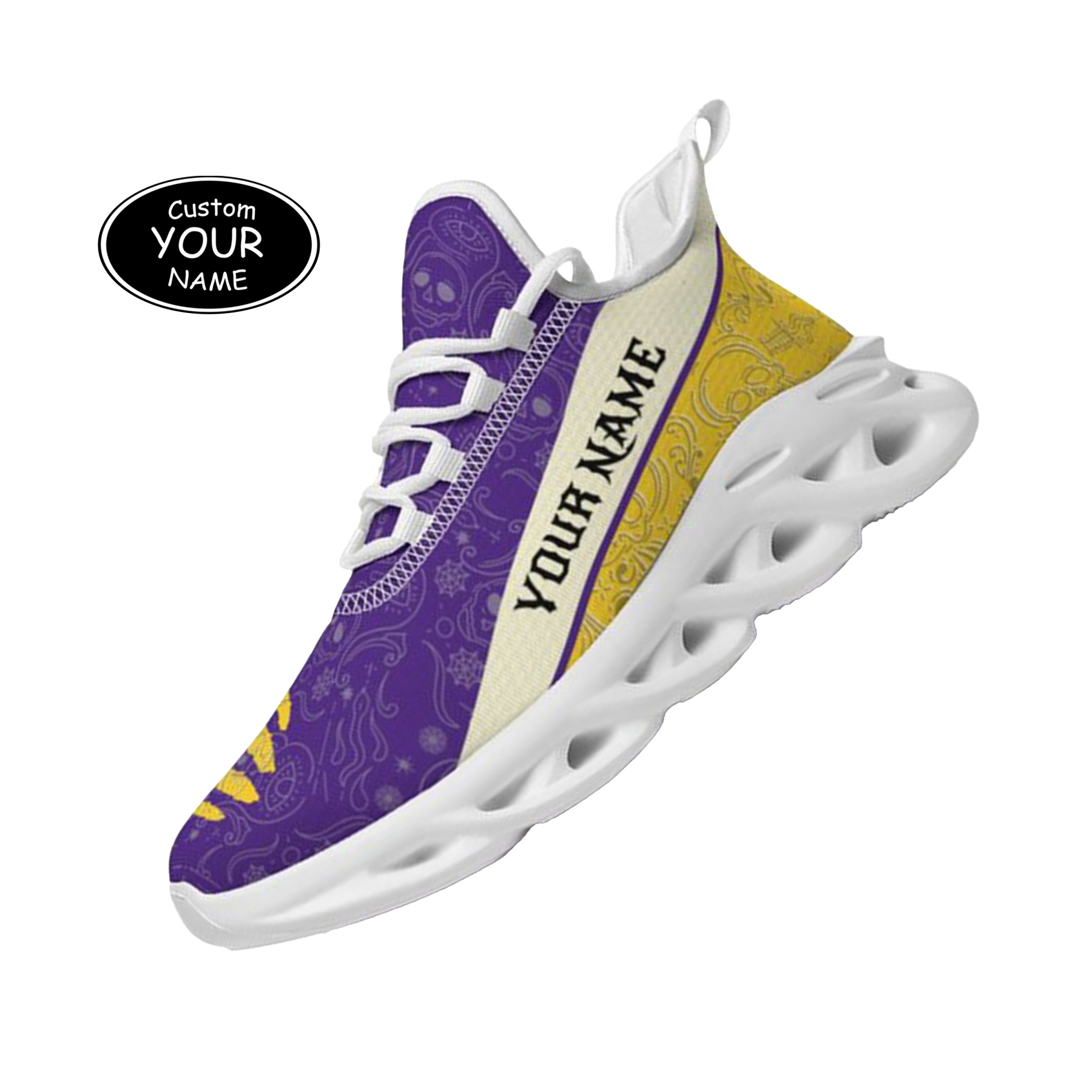 Max Sowl-25-yy-Baton Rouge-6-2, Personalized LSU Tigers Custom Max Sowl Shoes, Patriotic Running Sneakers, Custom Comfortable Walking Shoes