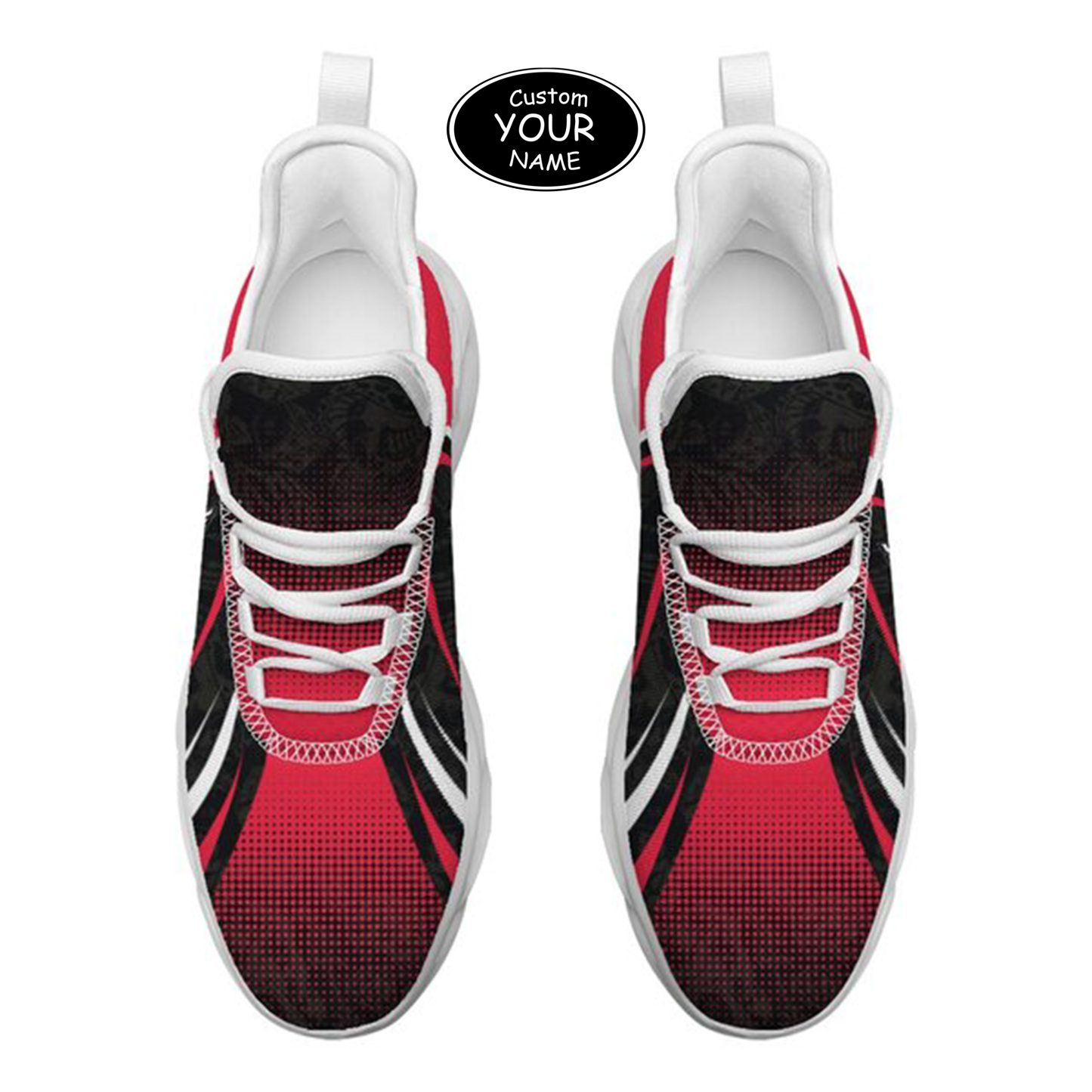 Max Sowl-25-yy-Cincinnati-24-6, Personalized Cincinnati Bearcats Custom Max Sowl Shoes, Personalized Skull Sport Footwear, Custom Color-Blocked Running Shoes